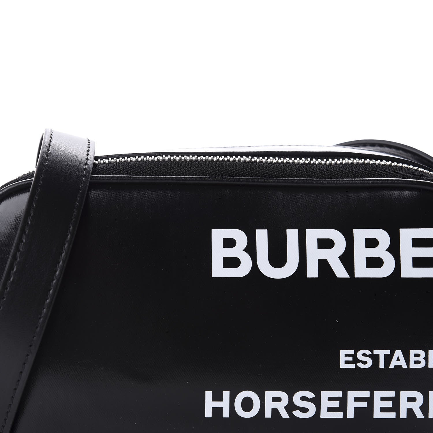 Burberry Coated Canvas Horseferry Print Micro Camera Bag Black 10 of 10