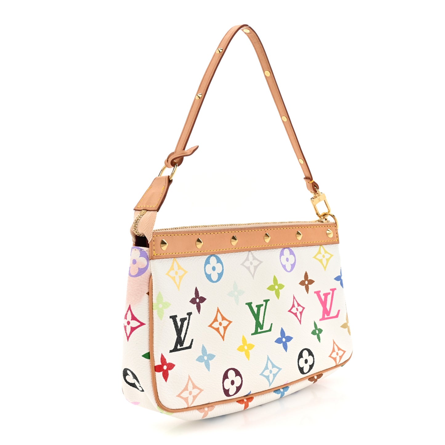 Monogram Multicolor Pochette Accessories White