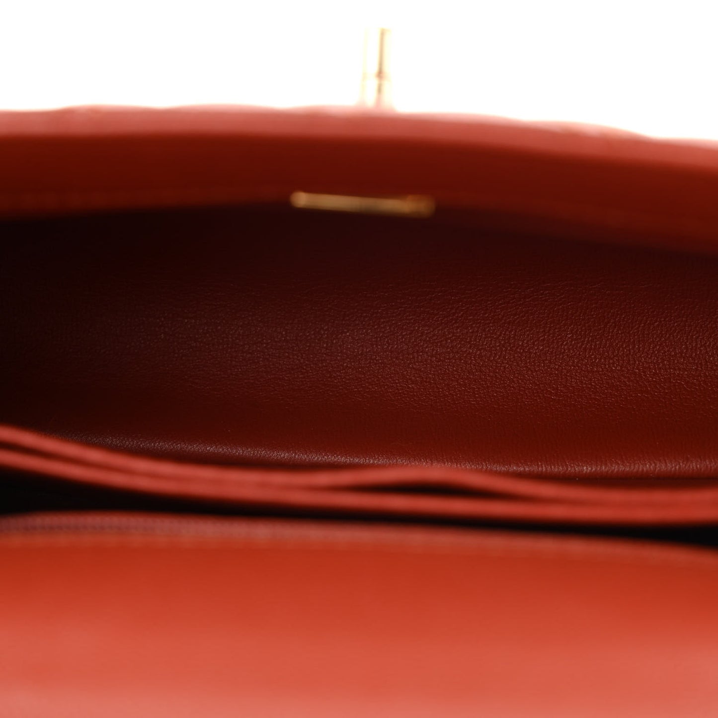 Caviar Quilted Mini Coco Handle Flap Dark Orange
