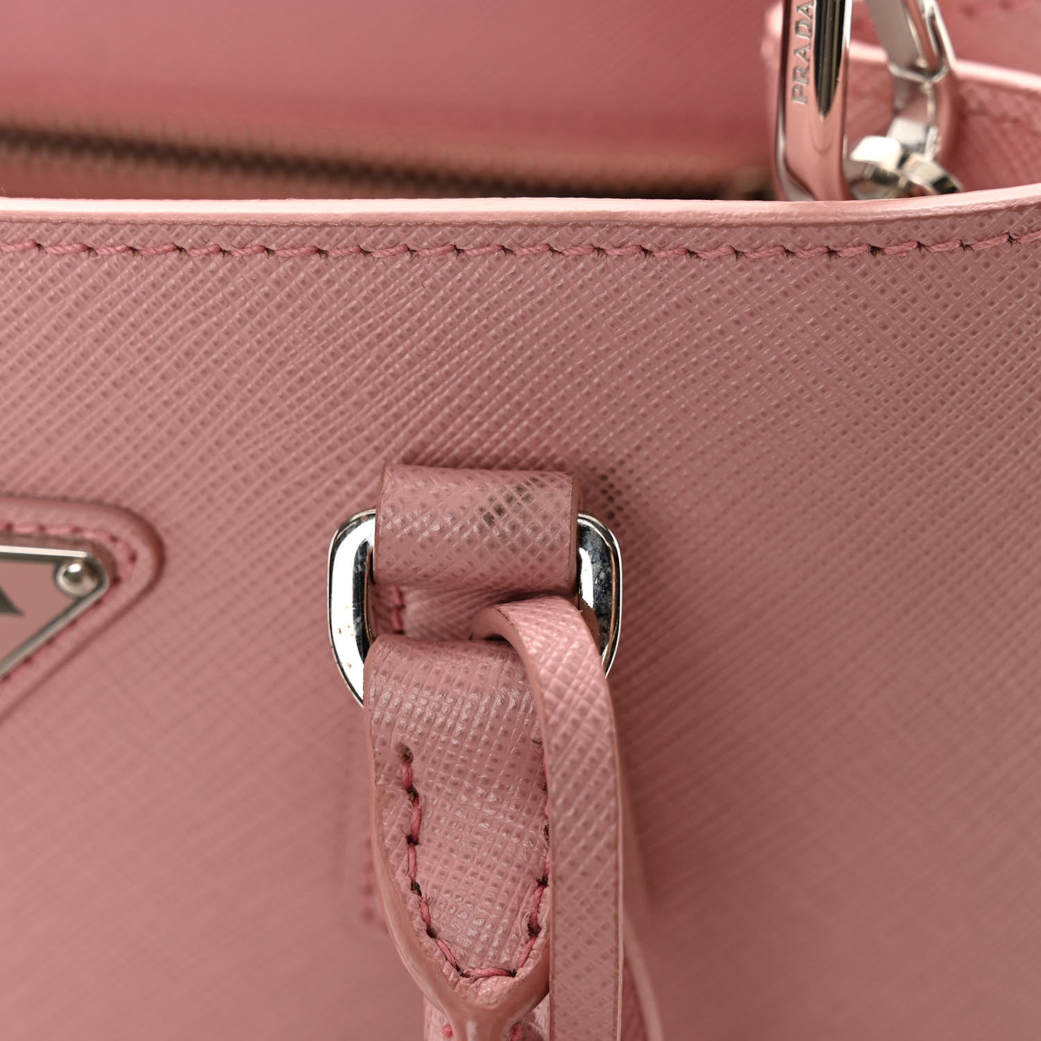 Prada Saffiano Lux Micro Galleria Shoulder Bag Petalo 10 of 10