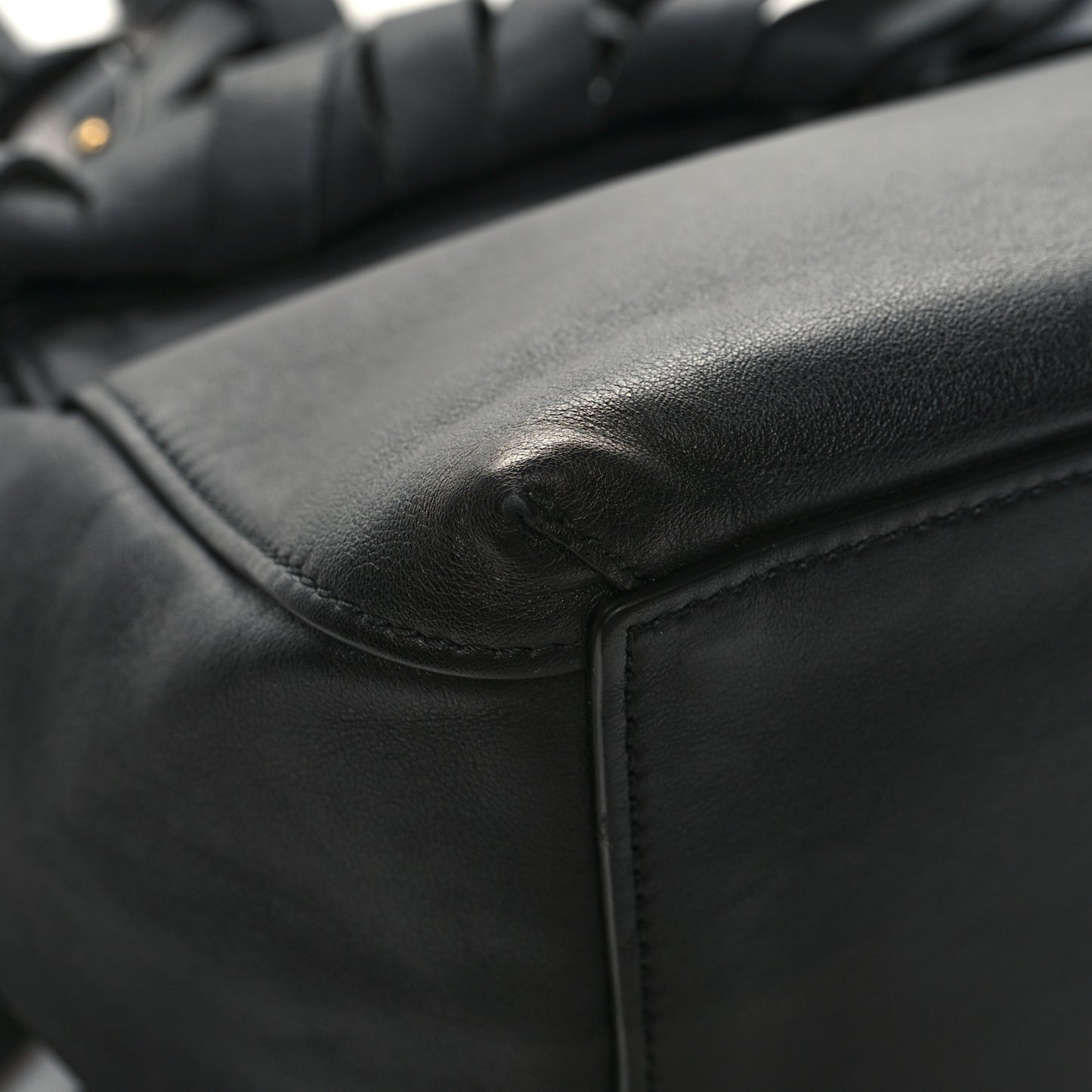 Calfskin XS Fringe Laundry Cabas Black