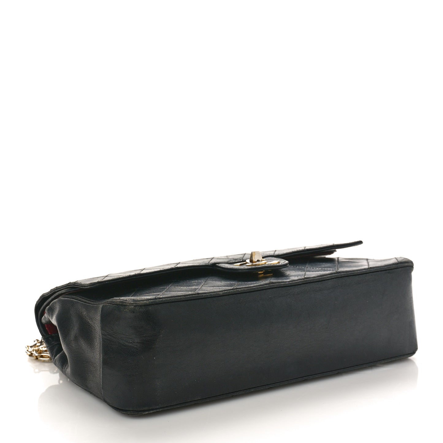 Lambskin Quilted Medium Bijoux Chain Double Flap Black