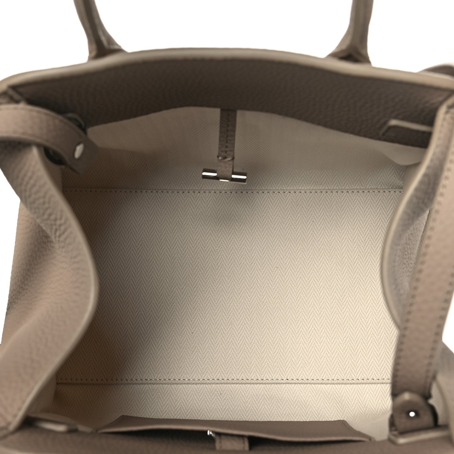 Grained Calfskin Soft Margaux 10 Bag Dark Taupe