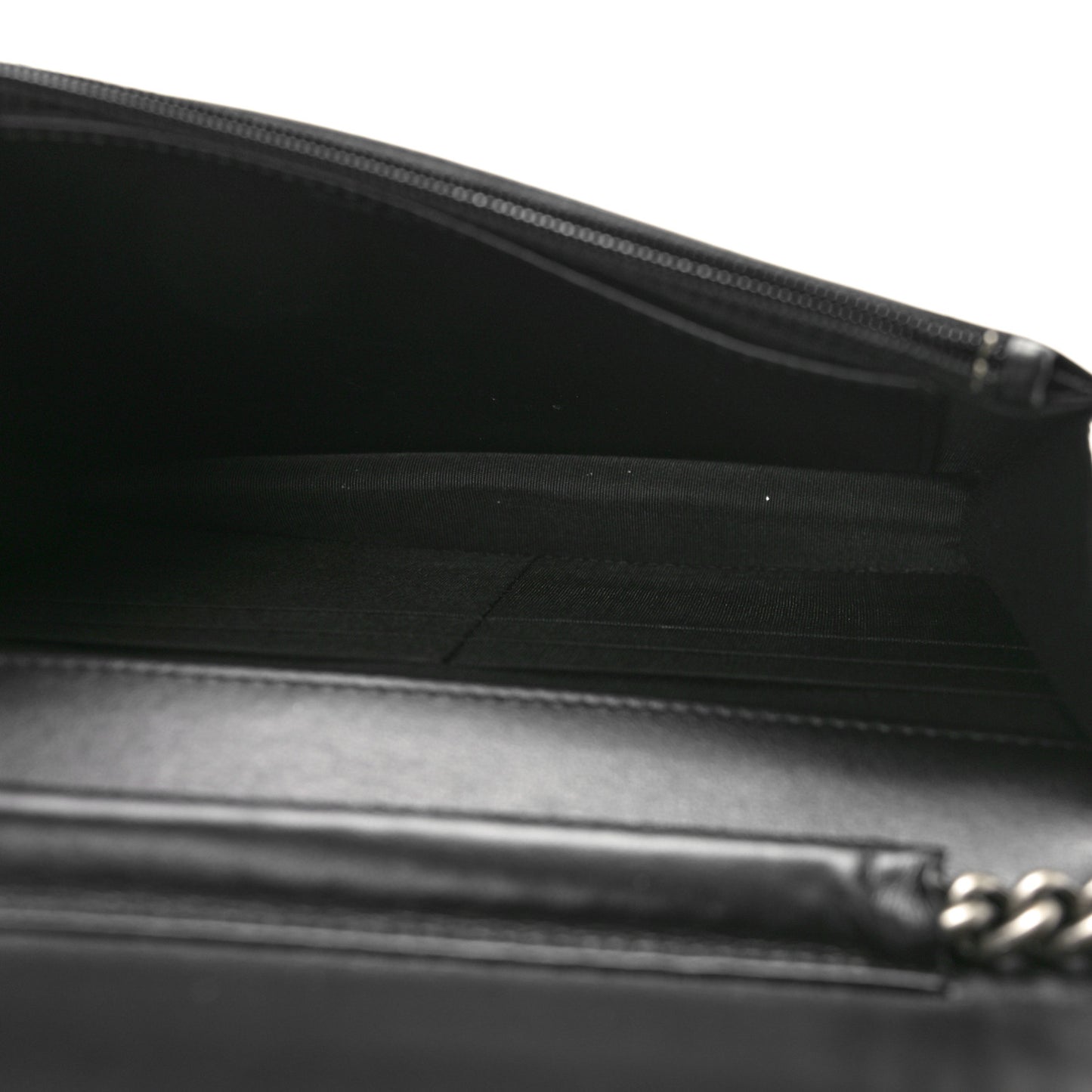 Caviar Quilted Boy Wallet On Chain WOC Black