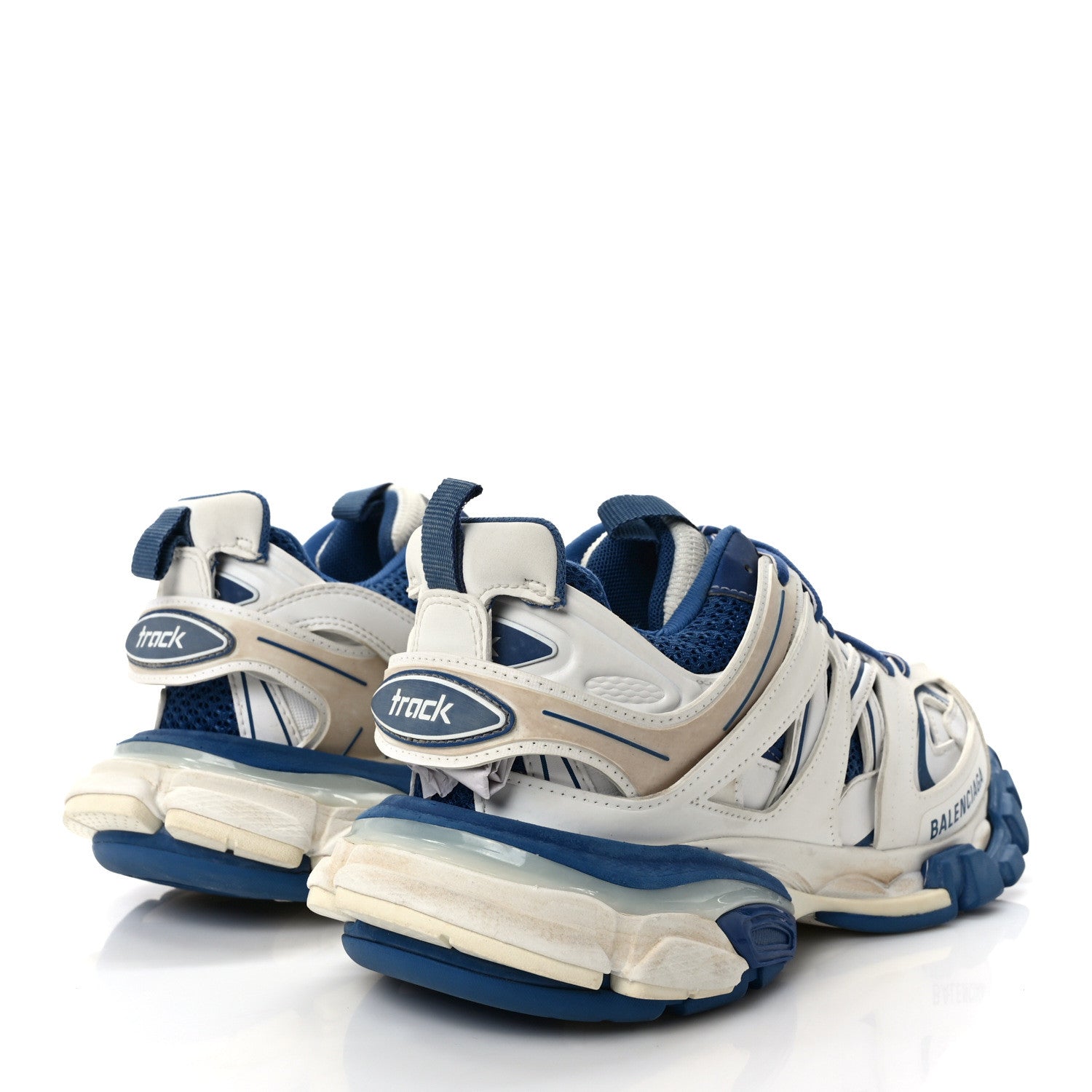 Balenciaga Mesh Nylon Mens Track Sneakers 39 White Blue 4 of 9