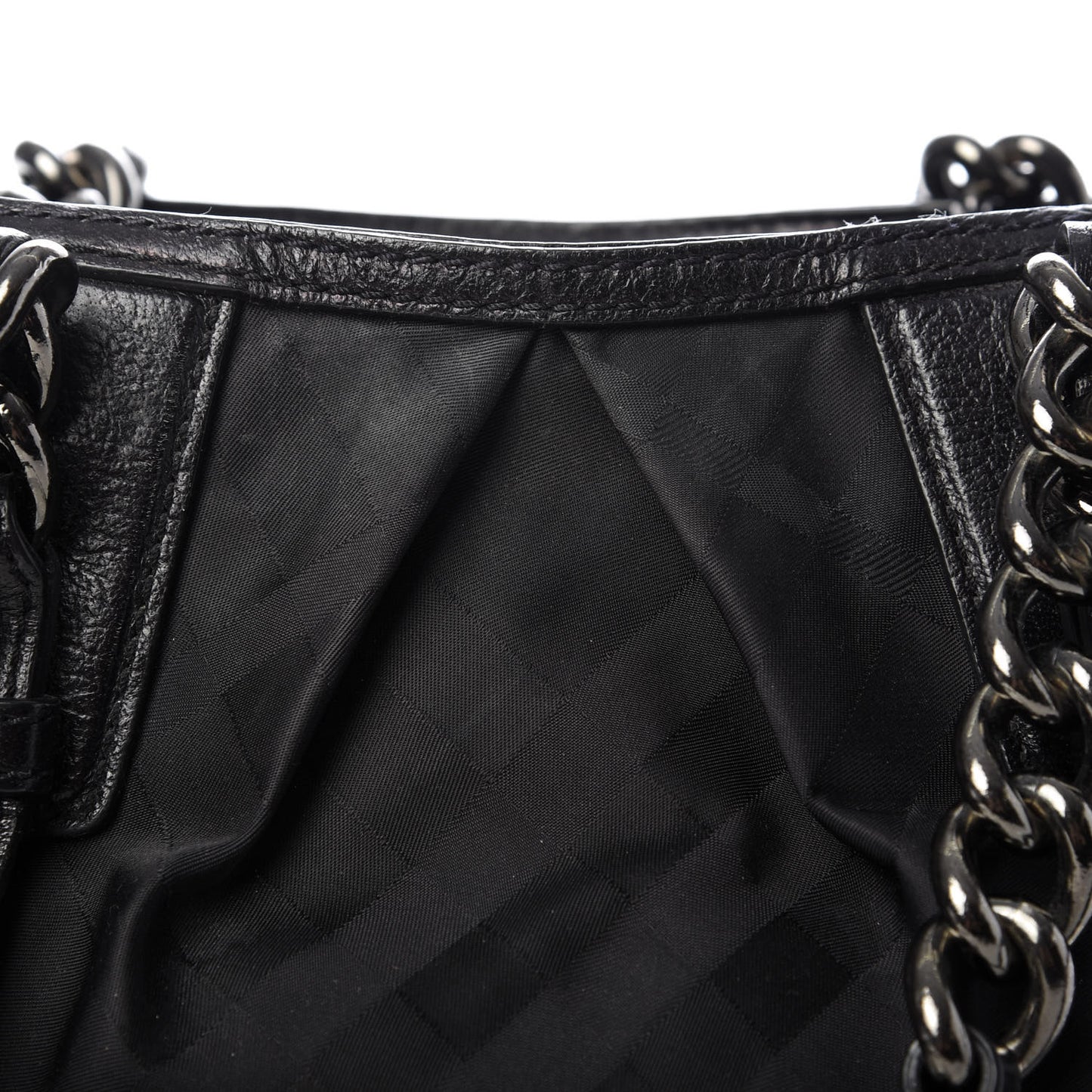 Nylon Tonal Check Torbitt Tote Black