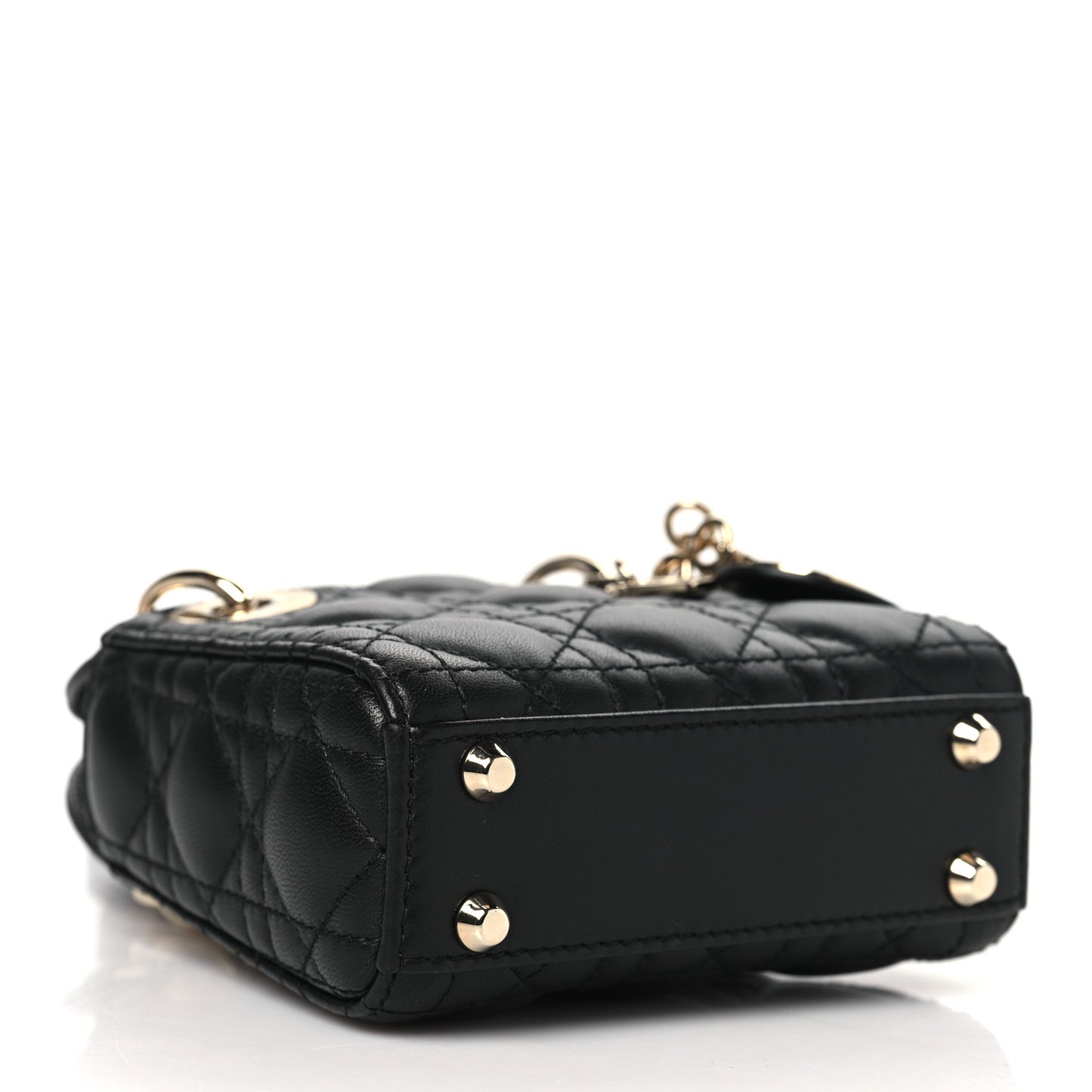 Lambskin Cannage Micro Lady Dior Black