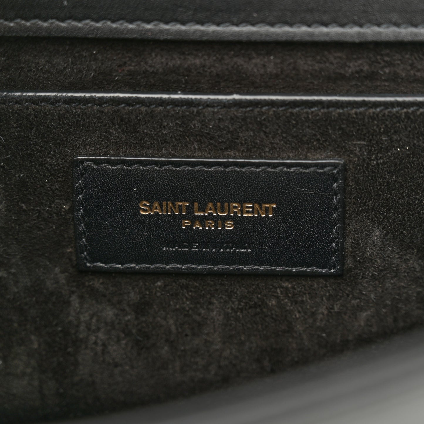 Calfskin Small Classic Monogram Kate Tassel Satchel Black