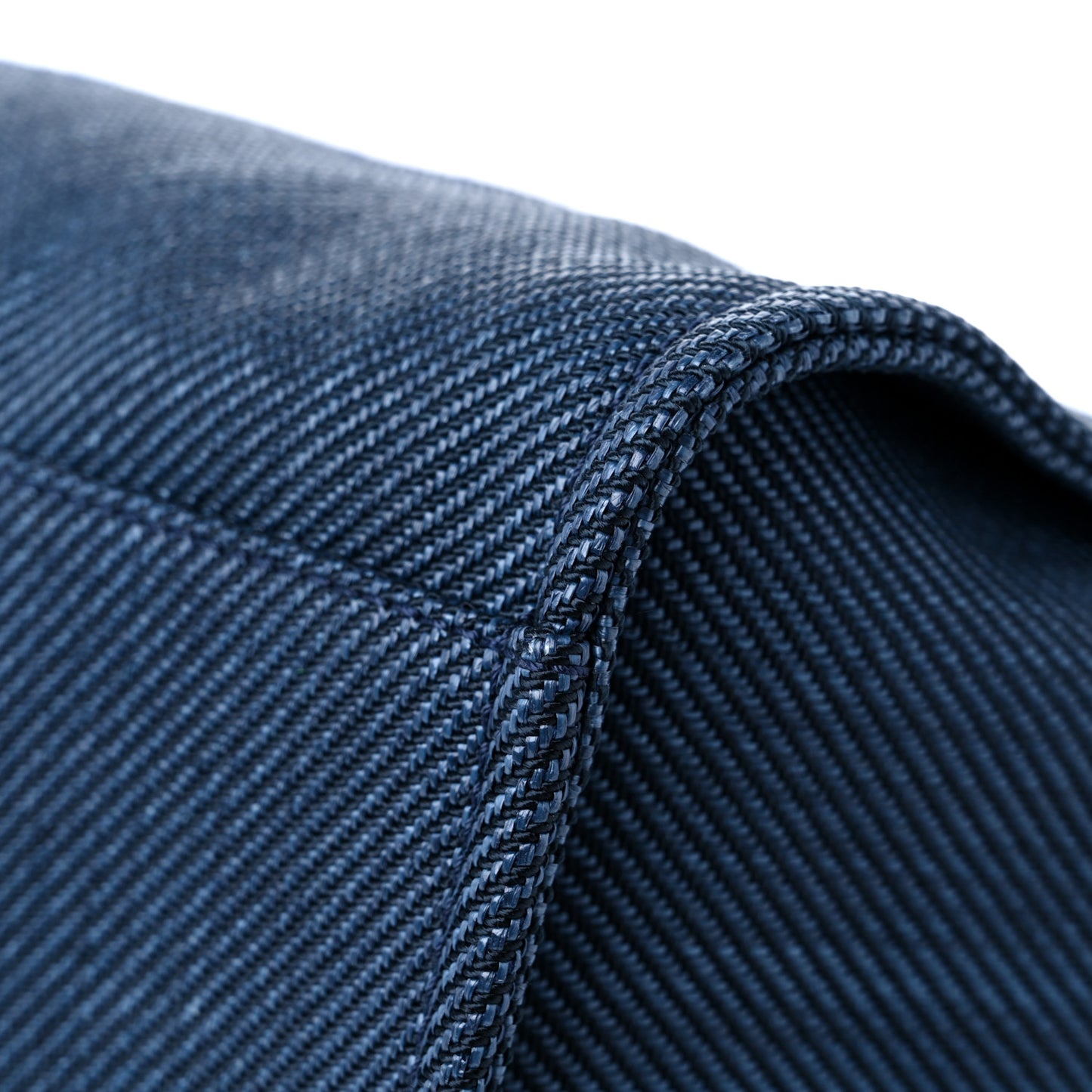Mixed Fibers Calfskin Medium Deauville Tote Navy Blue