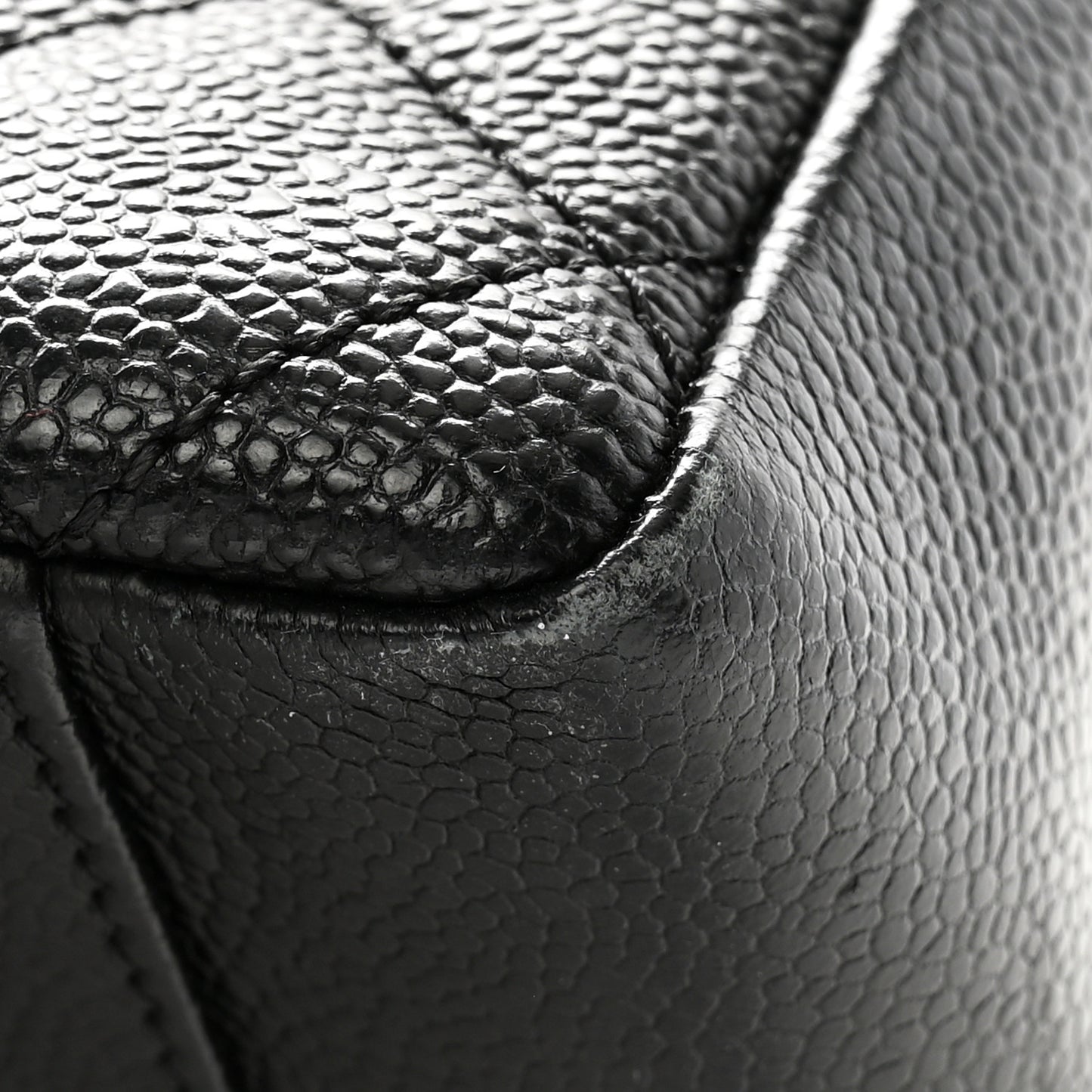 Caviar Quilted Grand Shopping Tote GST Black
