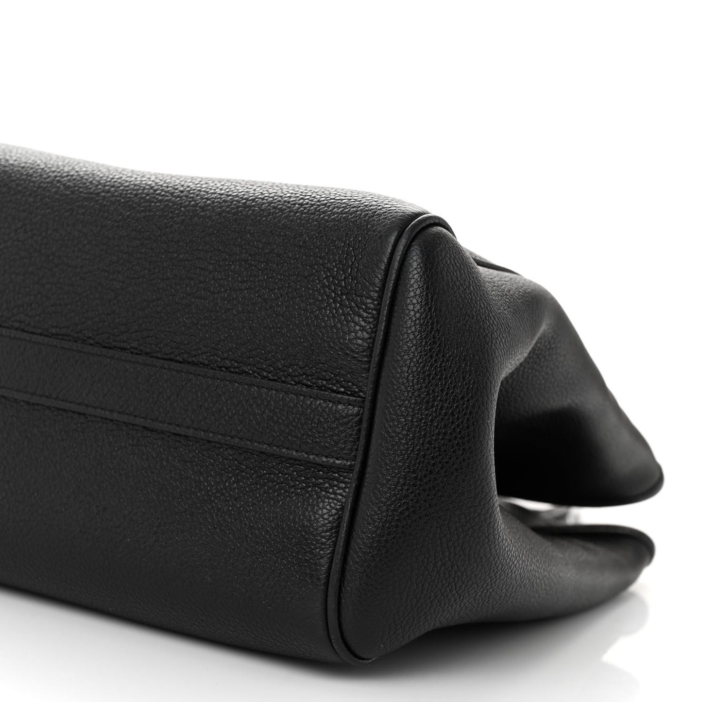 Grained Calfskin Small Folded Cabas Black