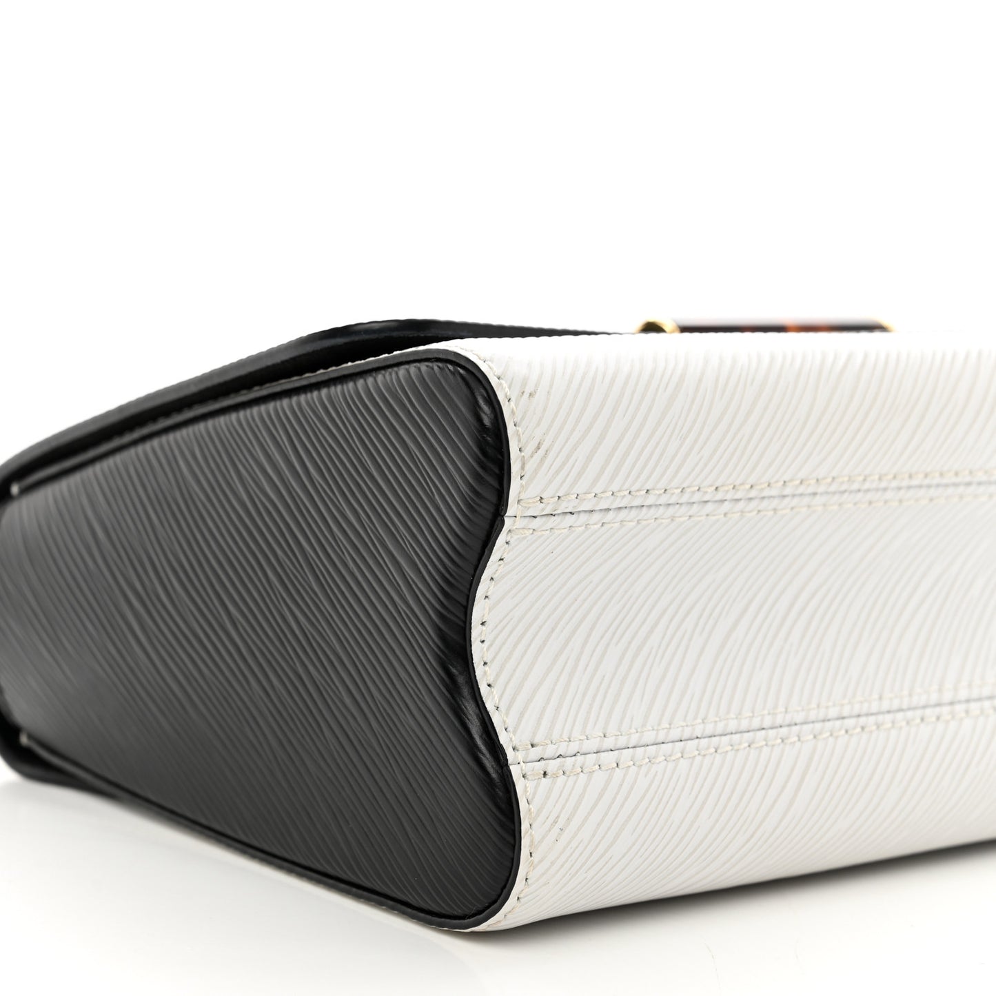 Epi Tortoiseshell Twist Shoulder Bag MM Black White
