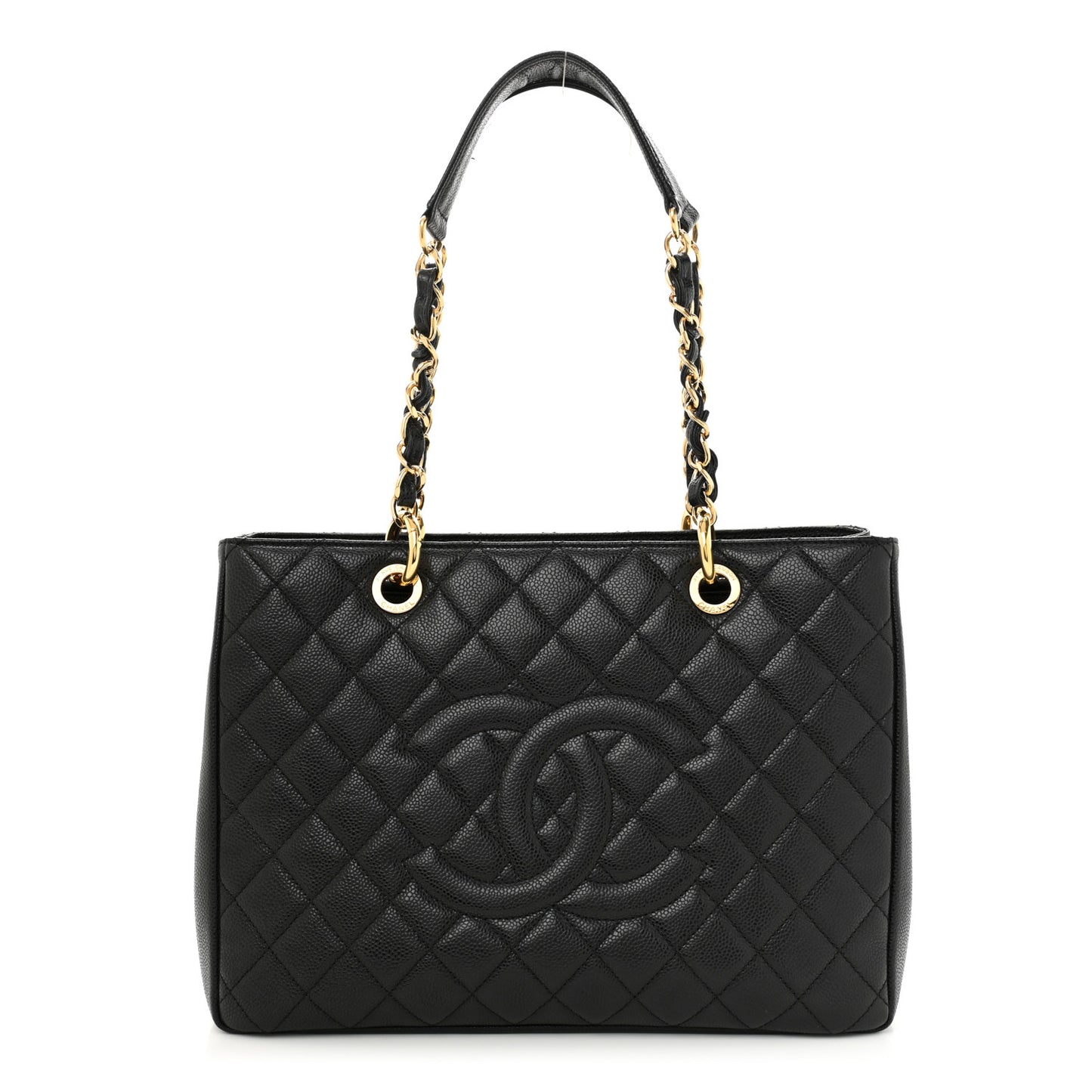 Caviar Quilted Grand Shopping Tote GST Black