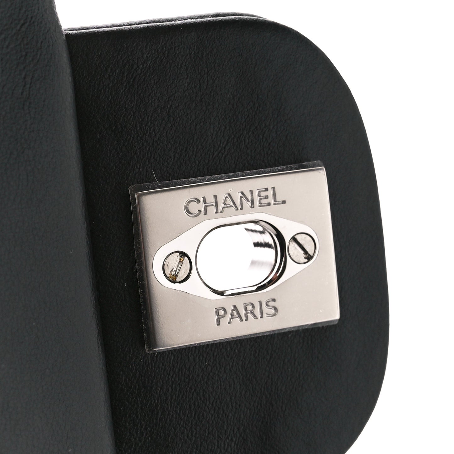 Calfskin Quilted CC Uniform Flap Belt Bag Black