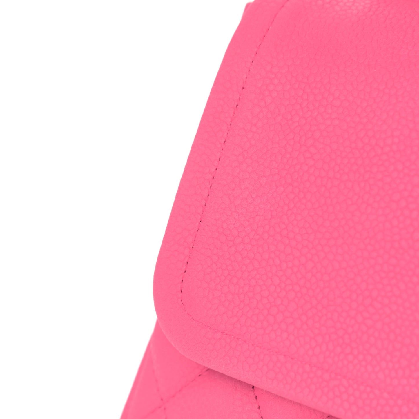 Iridescent Caviar Quilted Jumbo Double Flap Pink