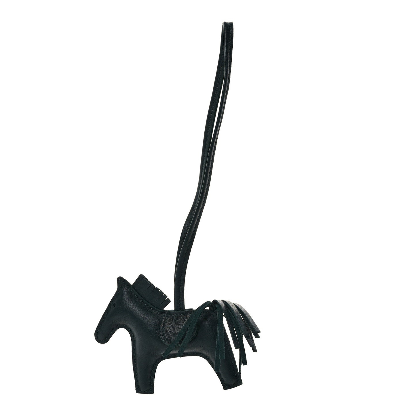 Milo Lambskin Grigri Rodeo Horse Bag Charm PM Vert Cypress