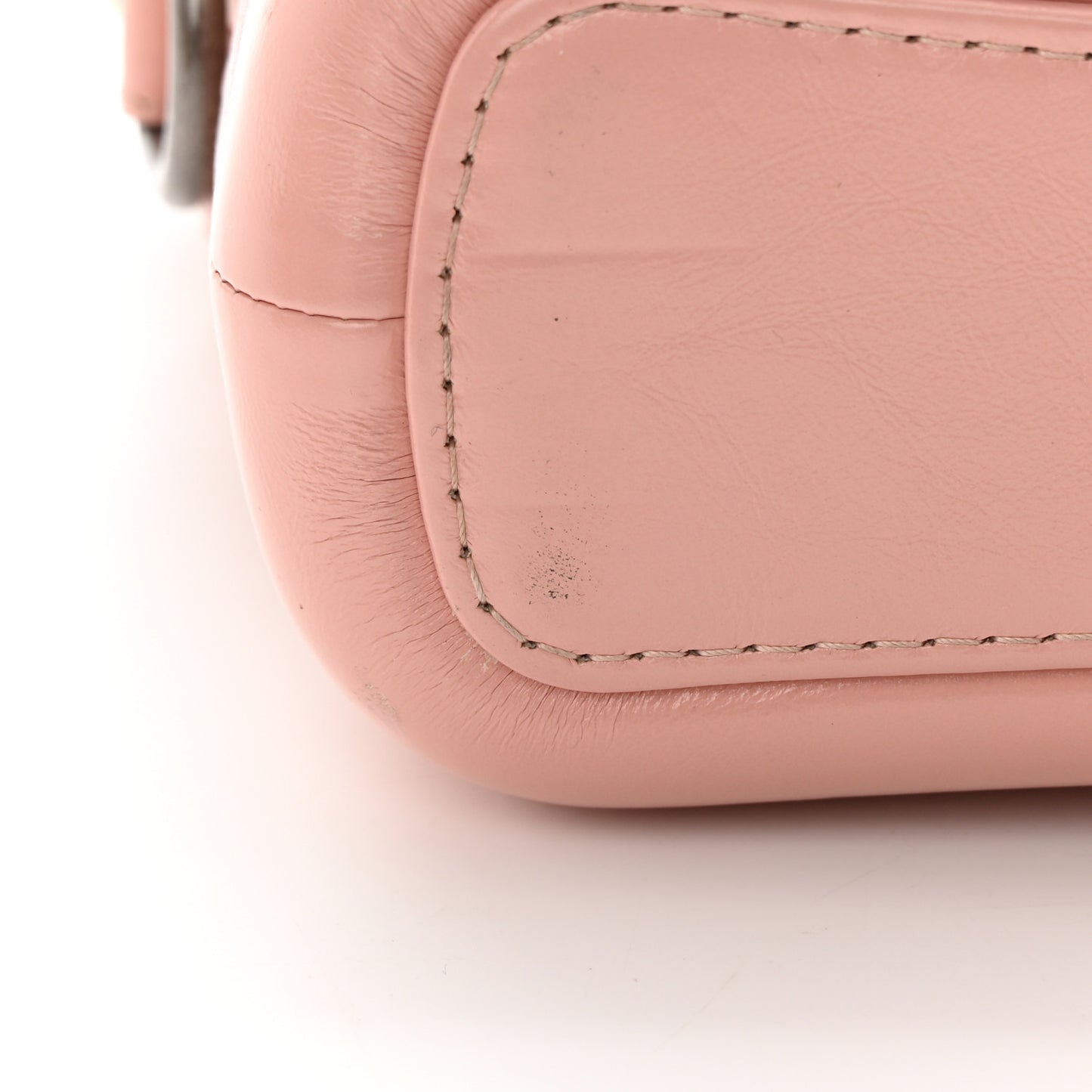 Aged Calfskin Quilted Small Gabrielle Hobo Pink