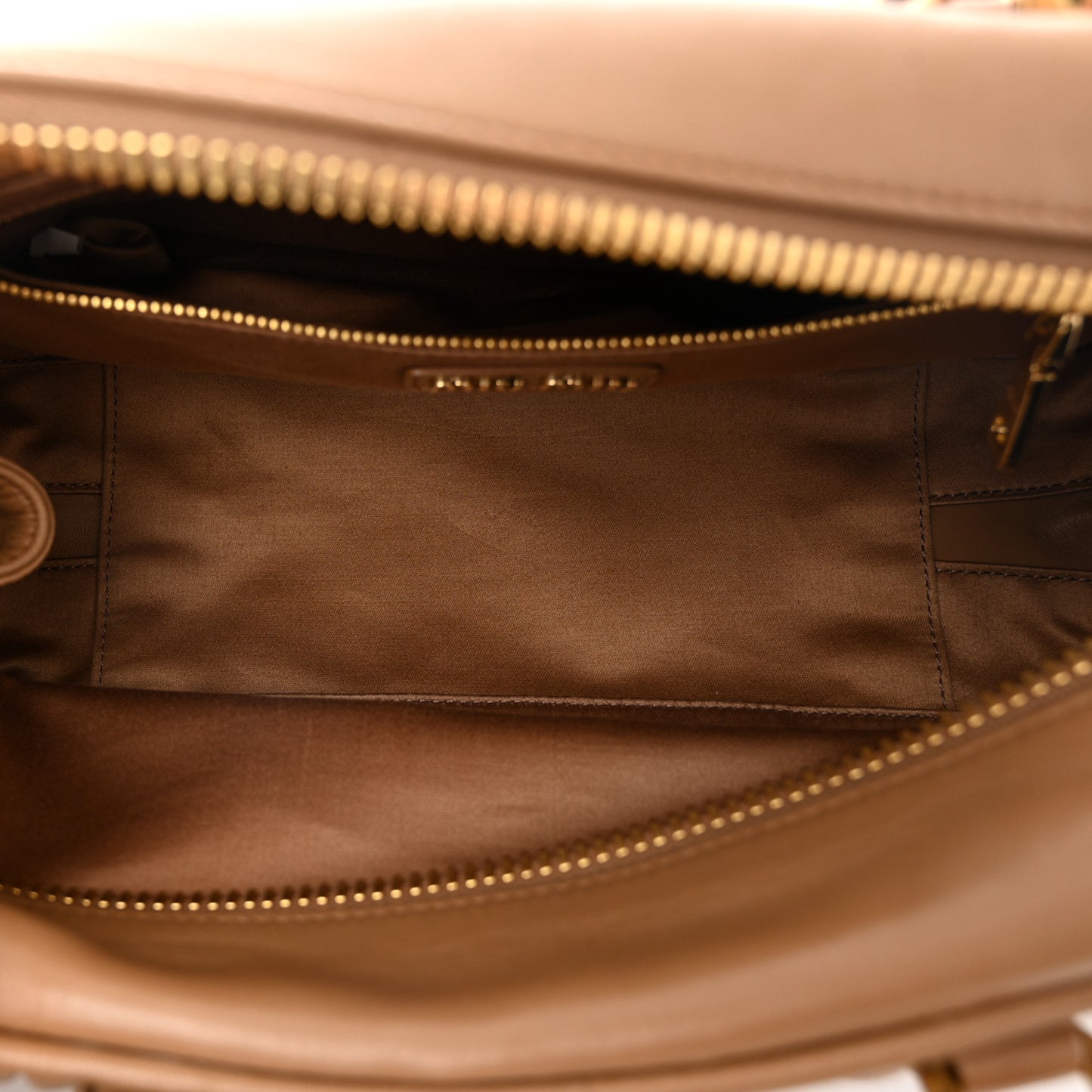 Nappa Matelasse Large Arcadie Top Handle Bag Caramel
