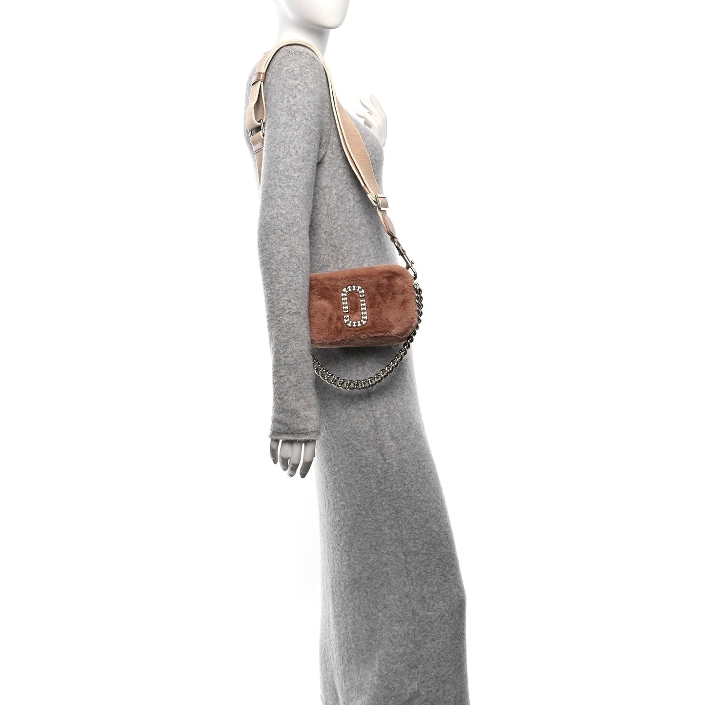 Faux Fur Plush Snapshot Camera Bag Fluffy Rose