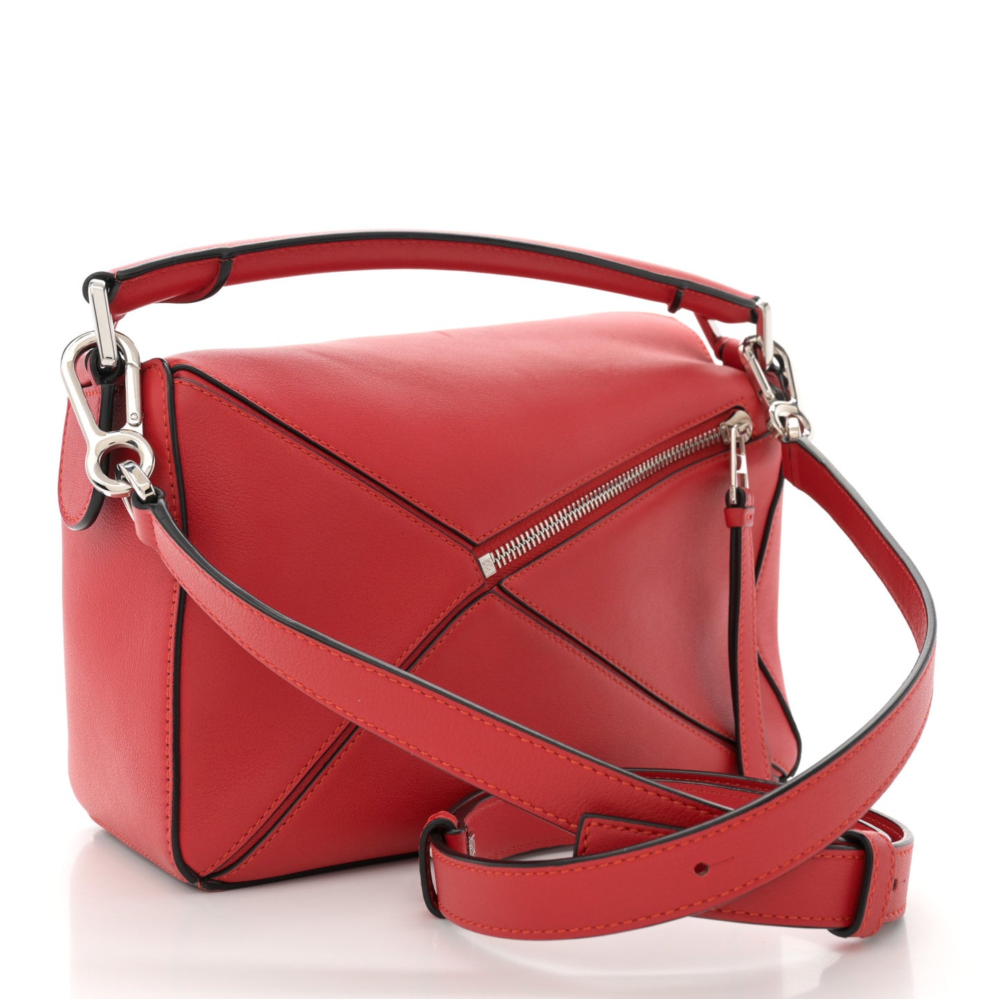 Calfskin Small Puzzle Bag Scarlet