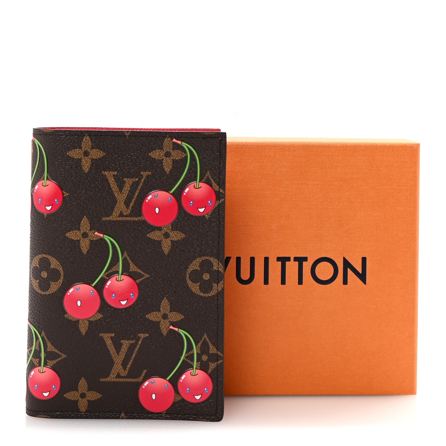 LV X TM Monogram Cerises Passport Cover