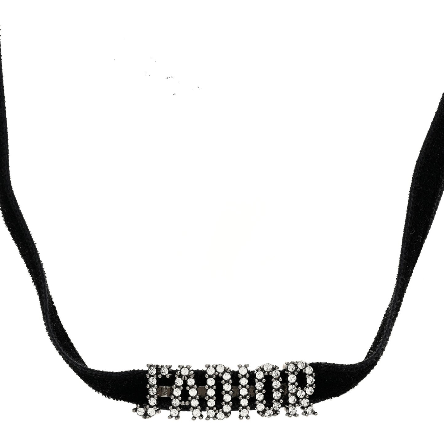 Velvet Crystal J’Adior Choker Necklace Black