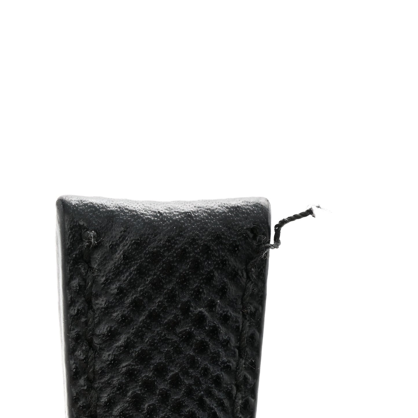 Saffiano Cuir Triangle Logo Embossed Triangle Shoulder Bag Black