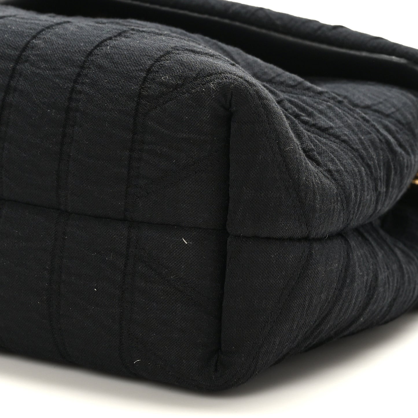 Fabric Y Quilted Monogram Small Loulou Chain Satchel Black