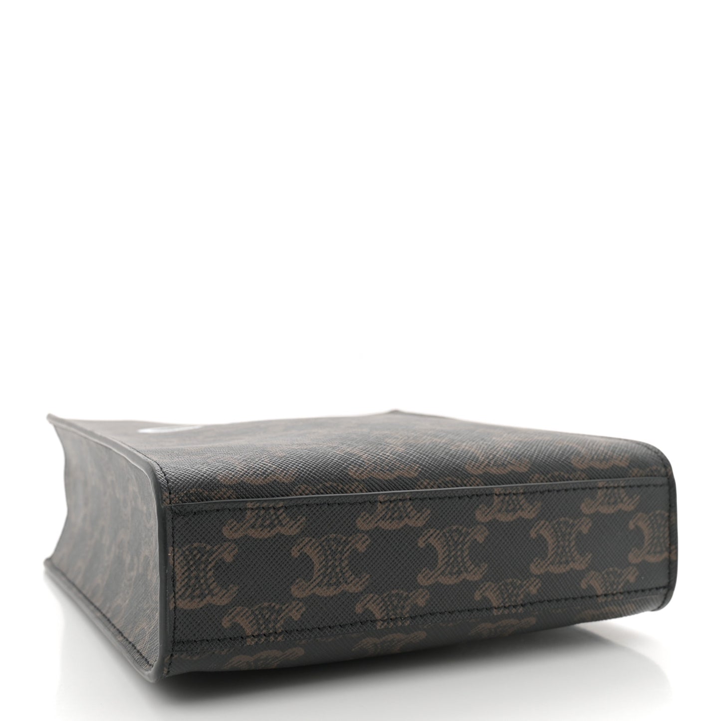 Triomphe Canvas Calfskin Mini Vertical Cabas Tan