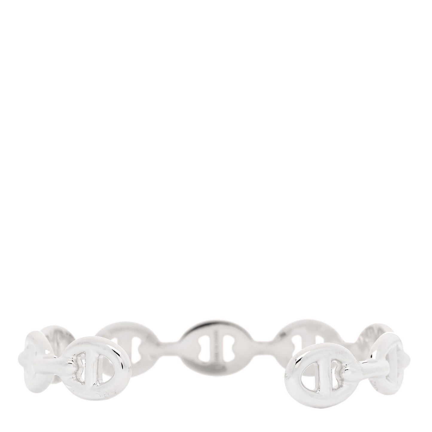 Sterling Silver MM Chaine d'Ancre Enchainee Cuff Bracelet ST