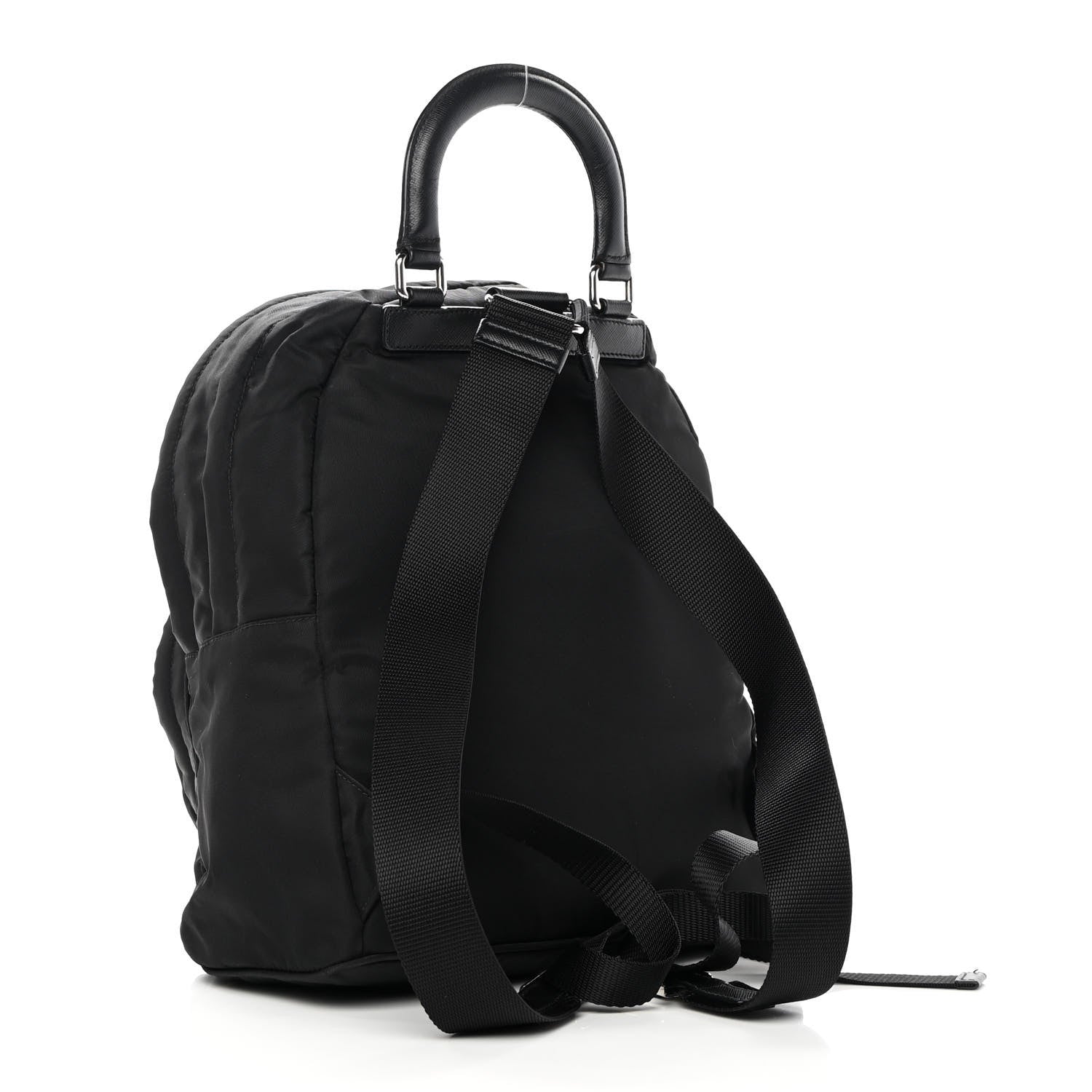 Prada Tessuto Nylon Medium Dome Backpack Black 3 of 15