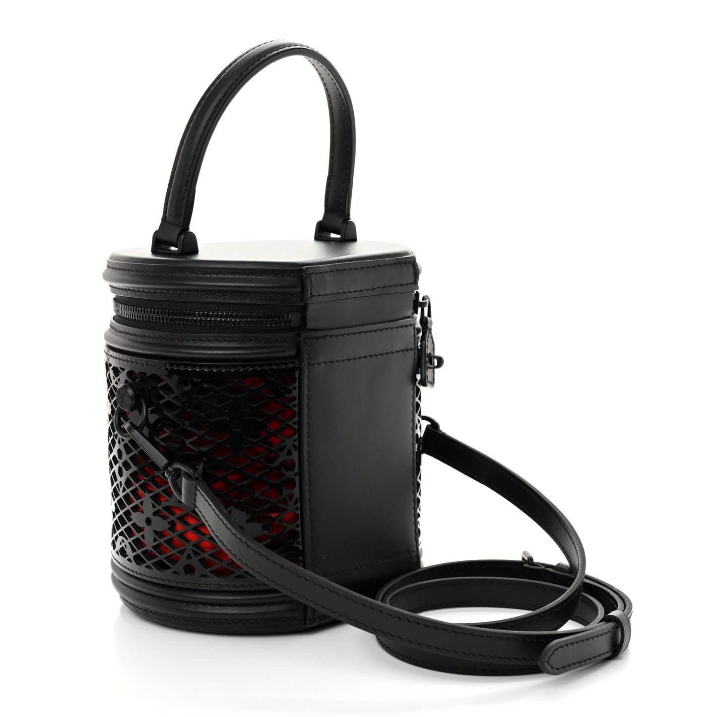 Patent Calfskin Laced Monogram Cannes Black
