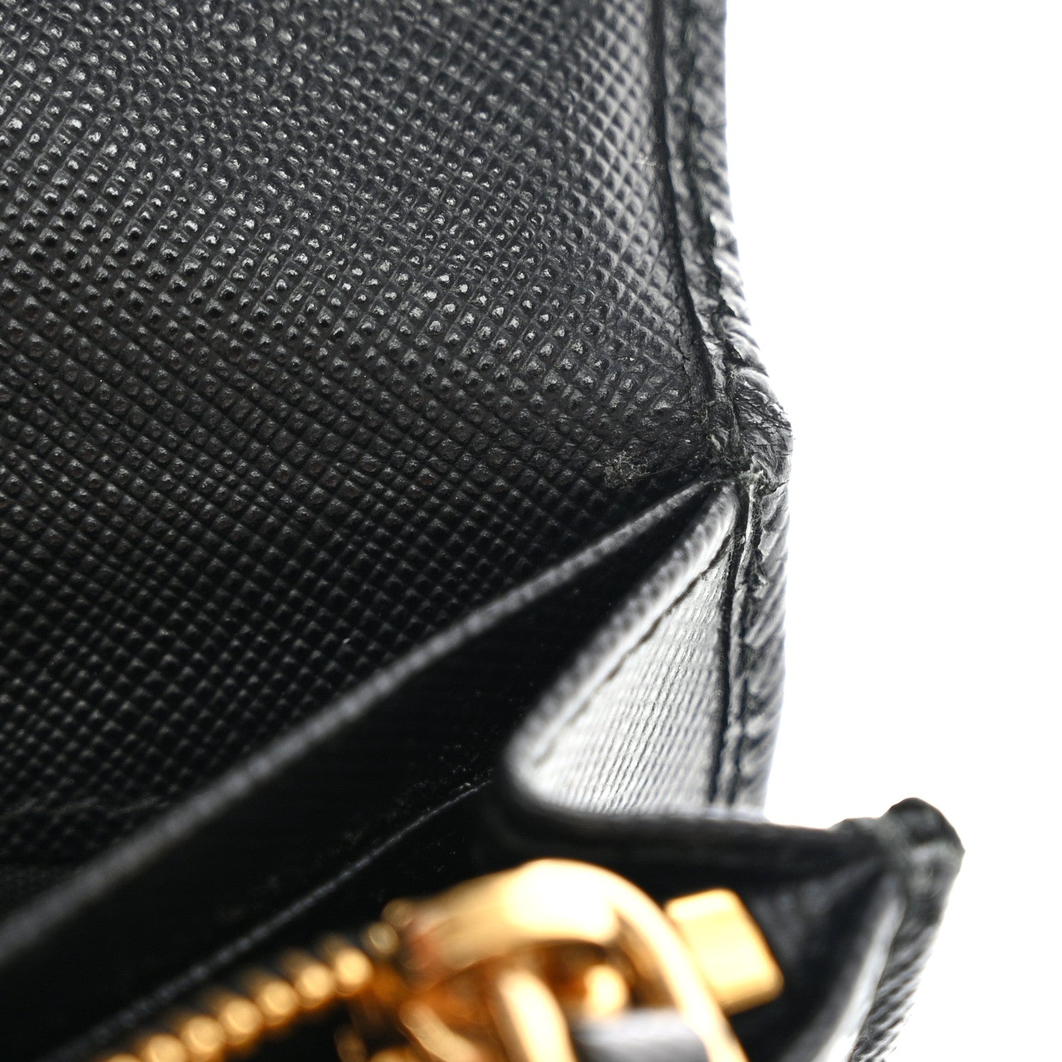 Prada Saffiano Metal Continental Flap Wallet Black 9 of 11