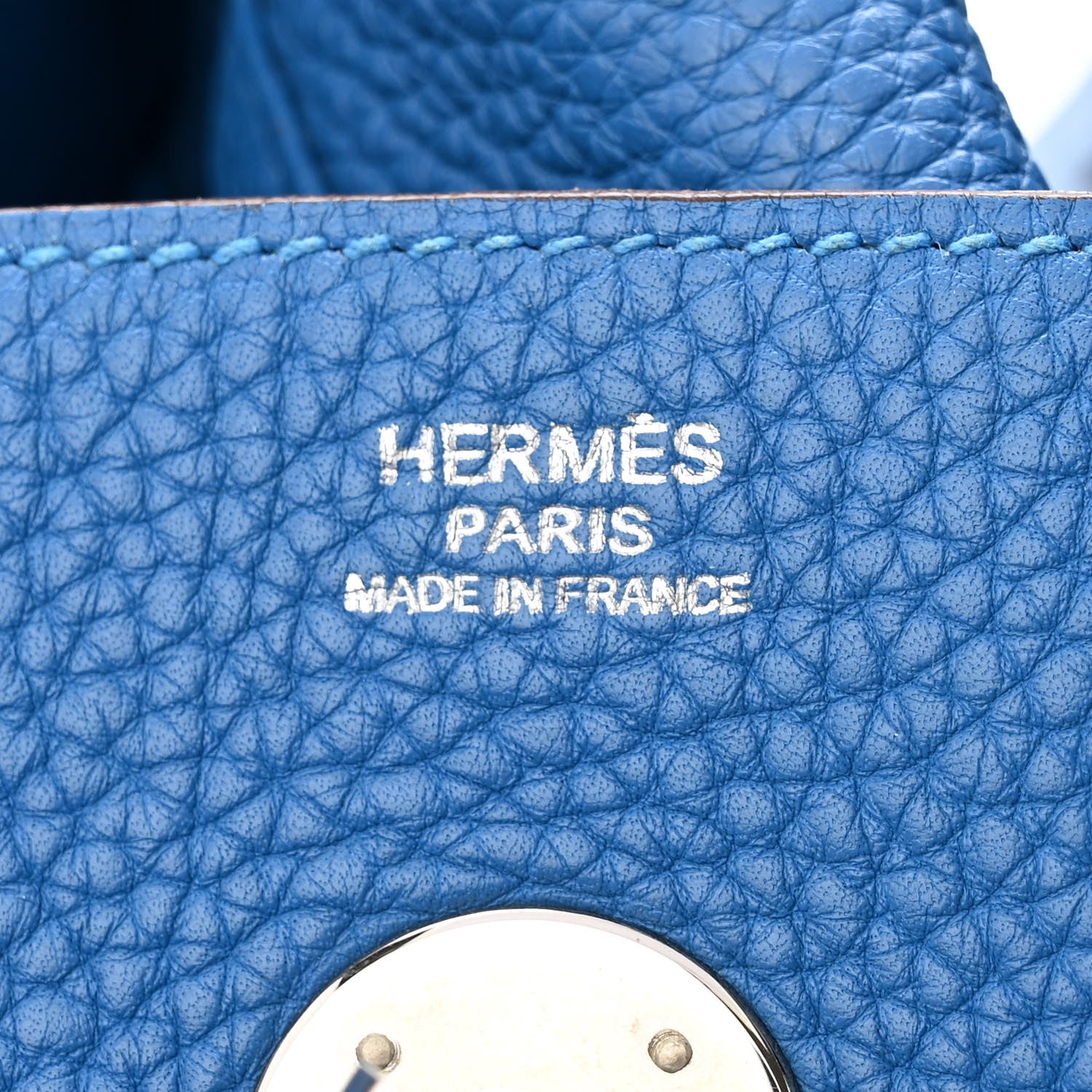 Hermes Taurillon Clemence Lindy 30 Bleu Hydra 6 of 12