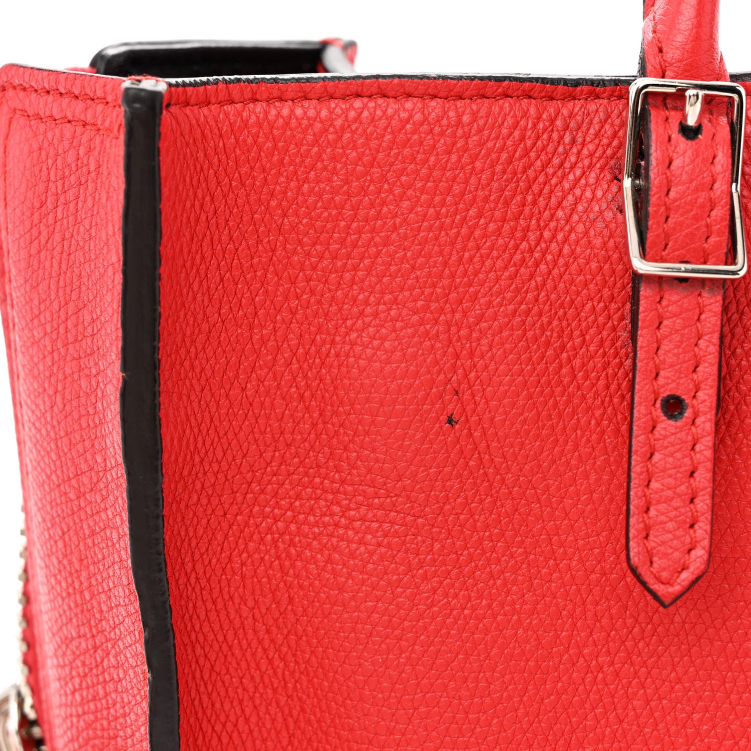 Balenciaga Grained Calfskin Plate Hardware Papier A6 Zip Around Tote Rouge Houx 11 of 18
