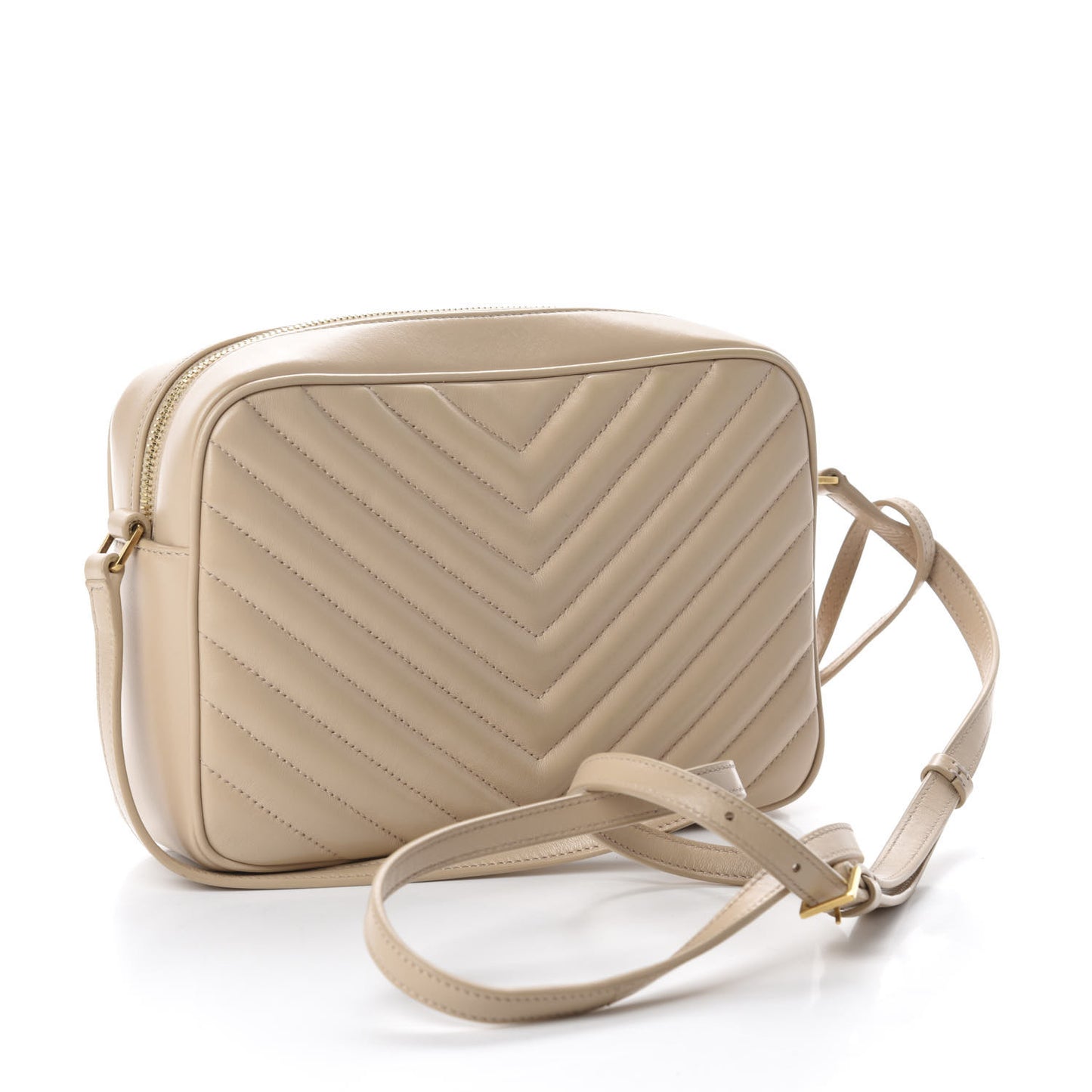 Calfskin Matelasse Monogram Lou Camera Bag Crema Soft