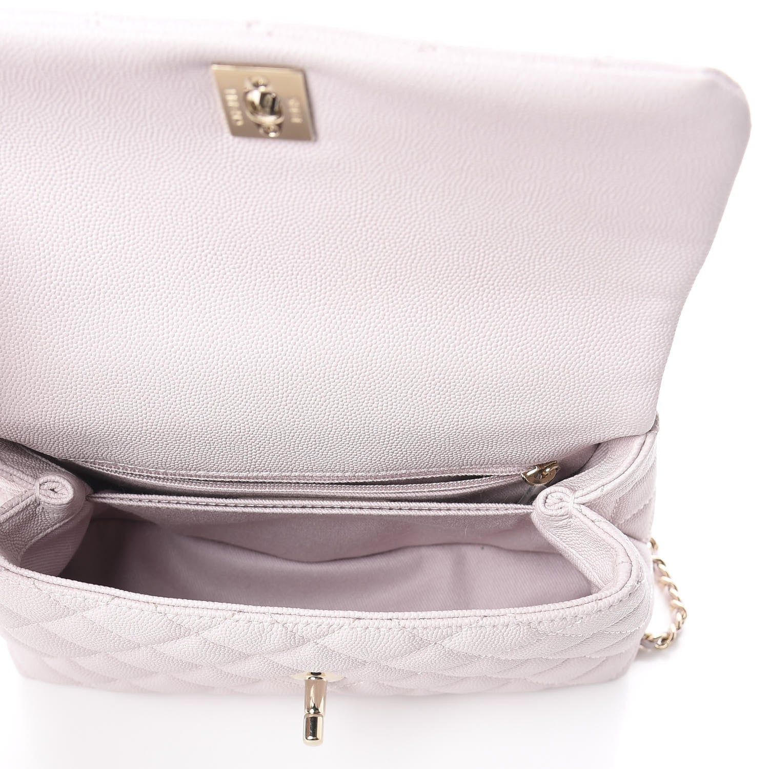 Chanel Caviar Quilted Mini Coco Handle Flap Lilas Lilac 4 of 8