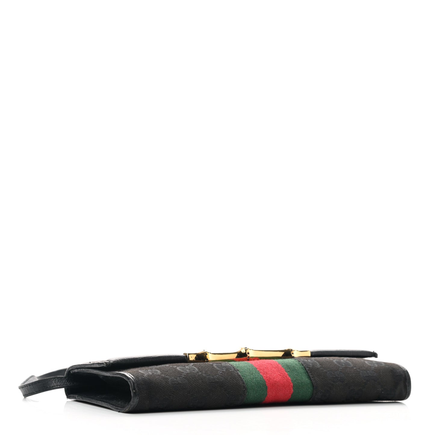 Monogram Bamboo Web Clutch Black