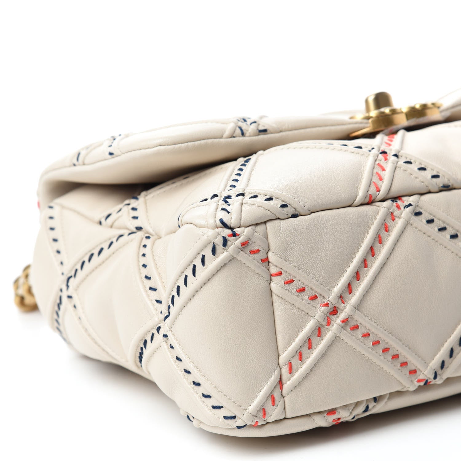 Chanel Lambskin Mixed Fibers Quilted Medium 19 Flap Beige 6 of 11