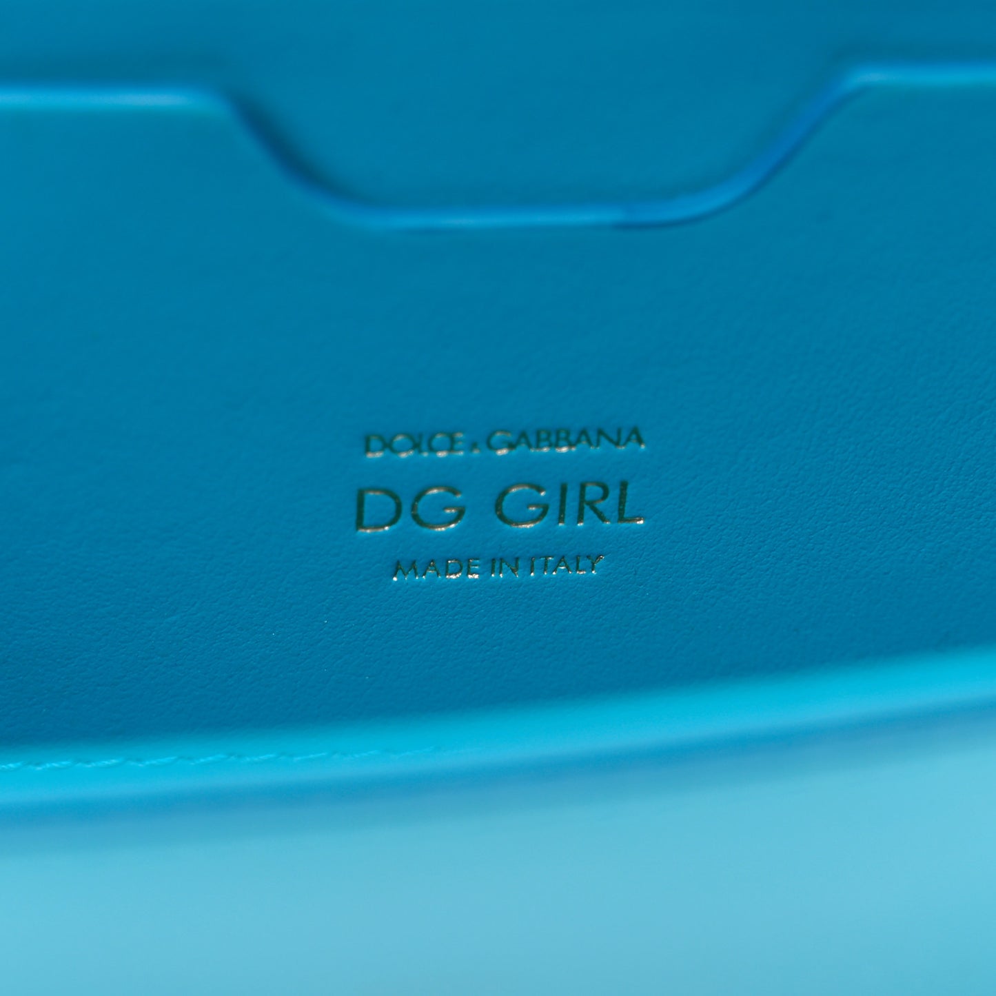 Nappa DG Girls Phone Shoulder Bag Celeste Mare