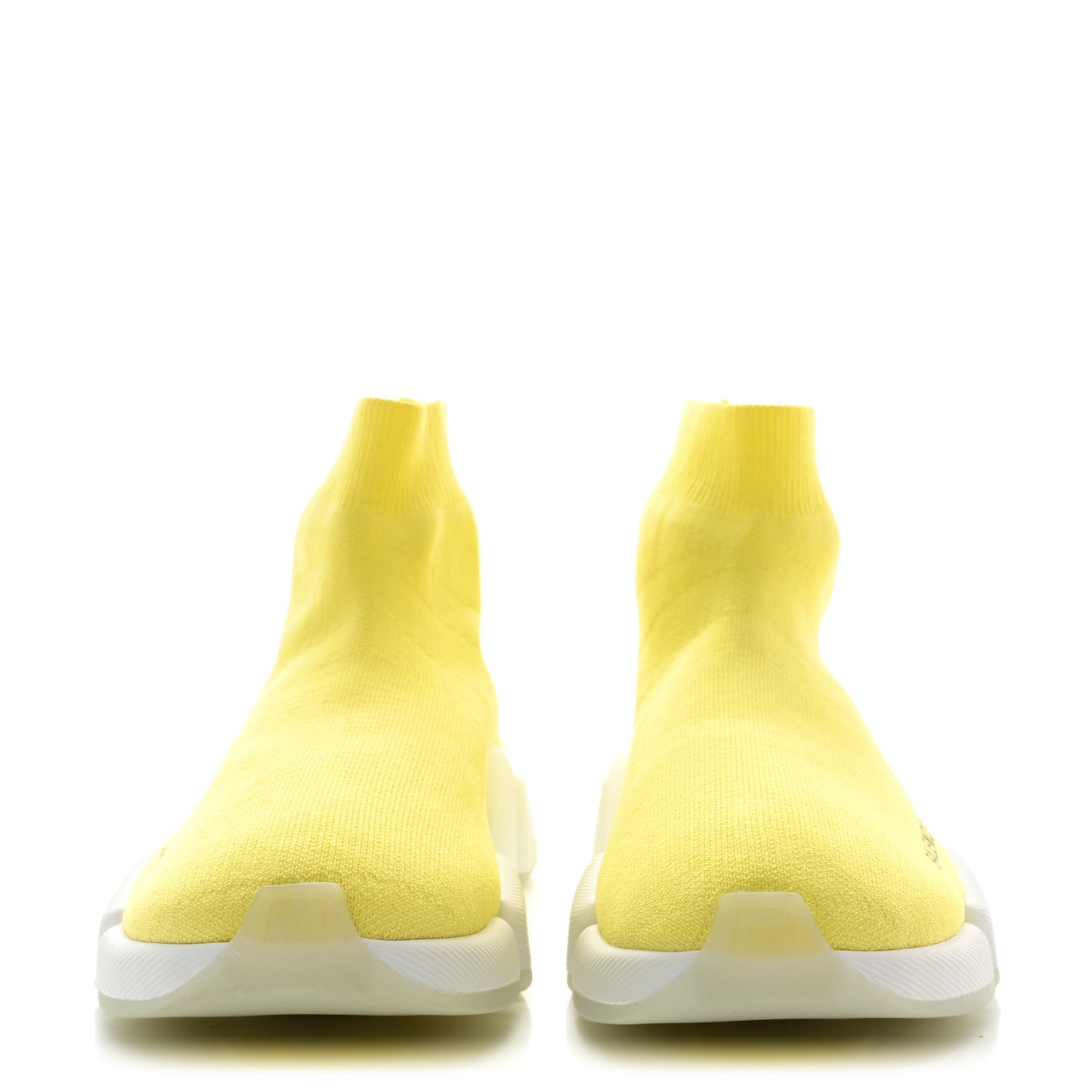 Technical 3D Recycled Knit Womens Speed 2.0 Transparent Sole Sneakers 38 Light Yellow