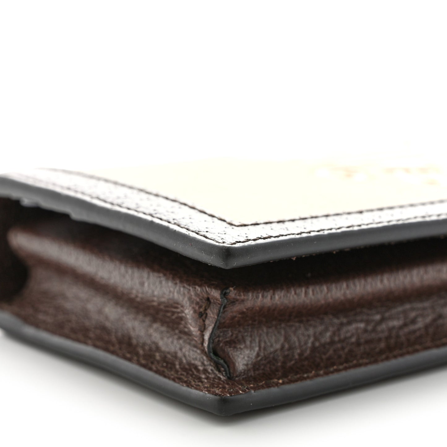 X ADIDAS Monogram Trefoil Embossed Wallet On Chain Brown