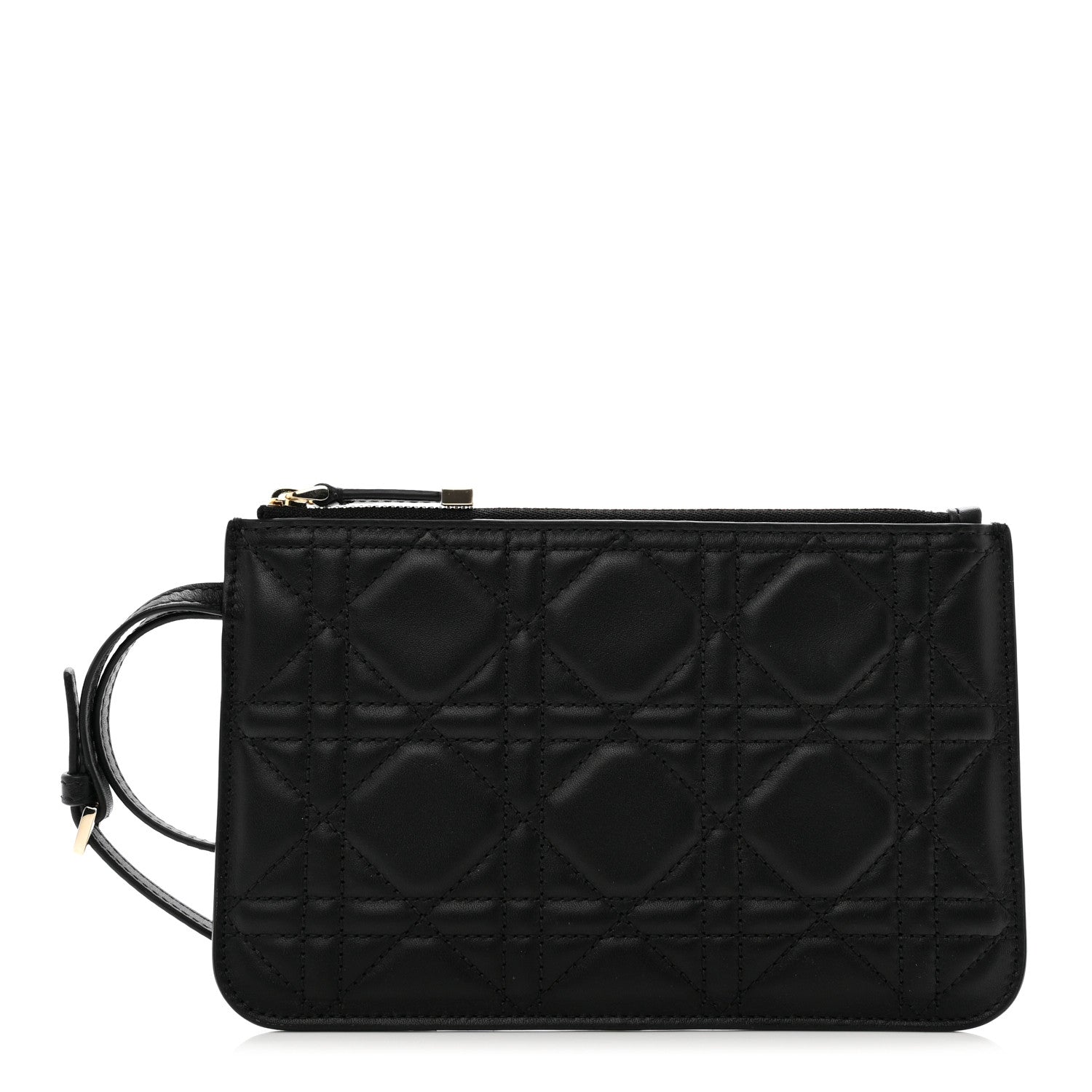Christian Dior Calfskin Macrocannage Toujours Pouch Black 1 of 6