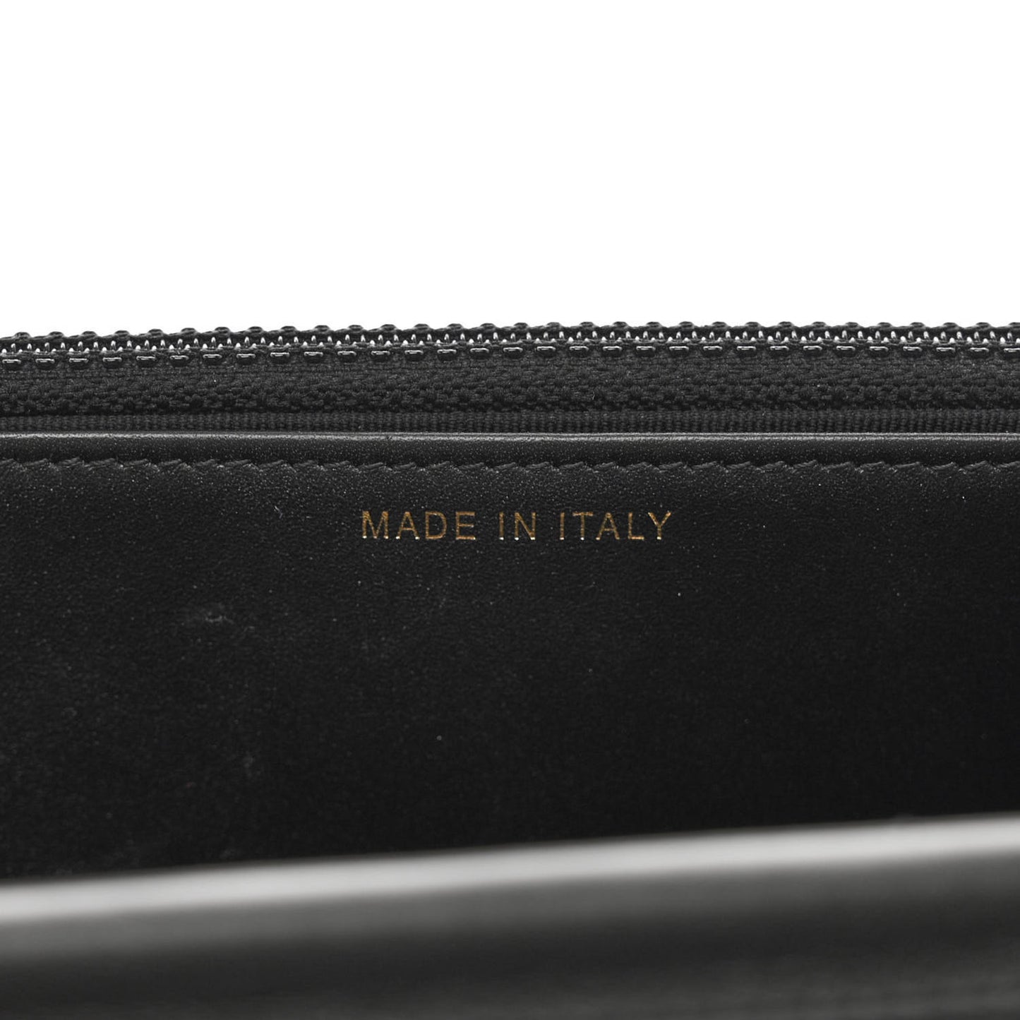 Metallic Caviar Suede Wallet On Chain WOC Gold Black