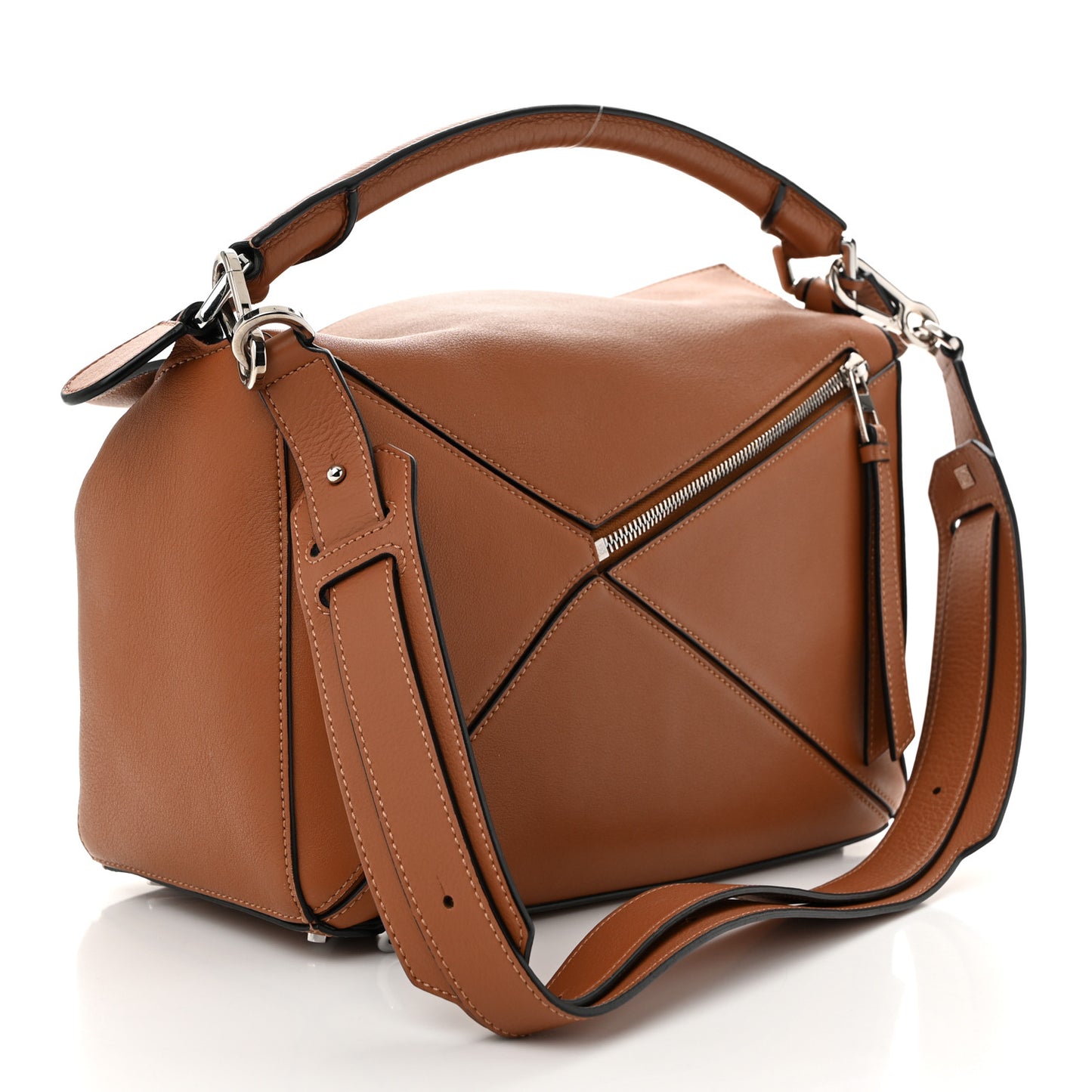 Calfskin Medium Puzzle Bag Tan