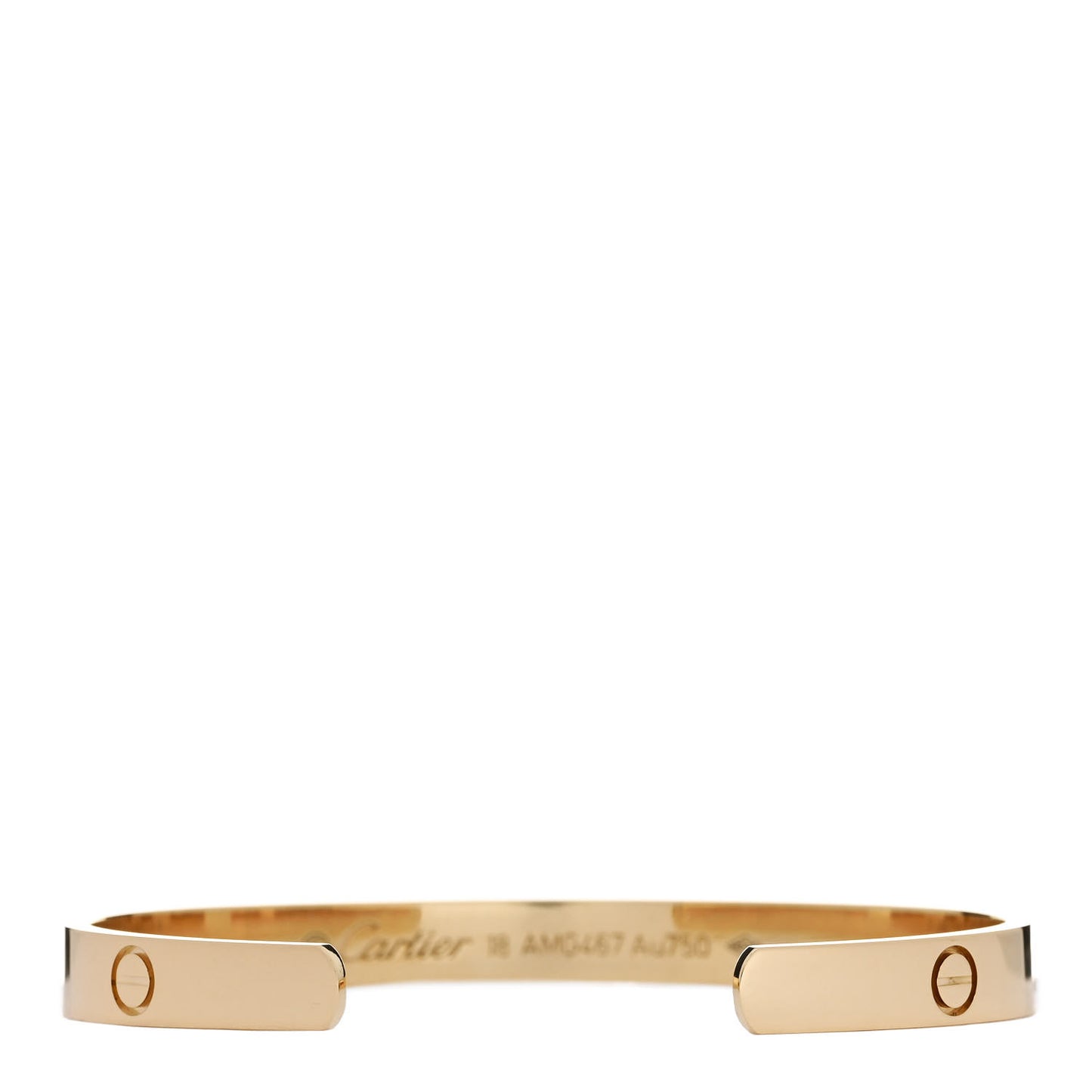 18K Yellow Gold LOVE Cuff Bracelet 18