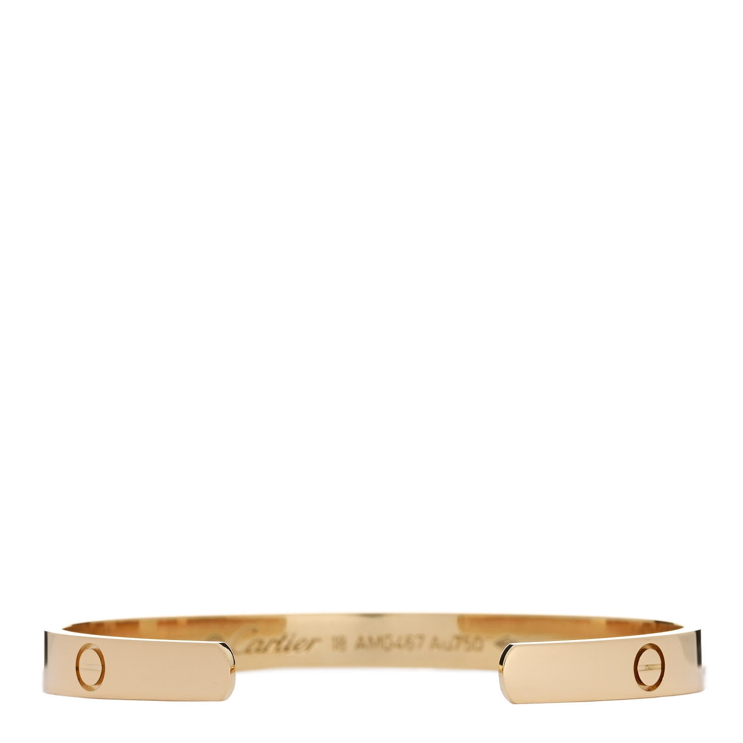 Cartier 18K Yellow Gold LOVE Cuff Bracelet 18 2 of 3