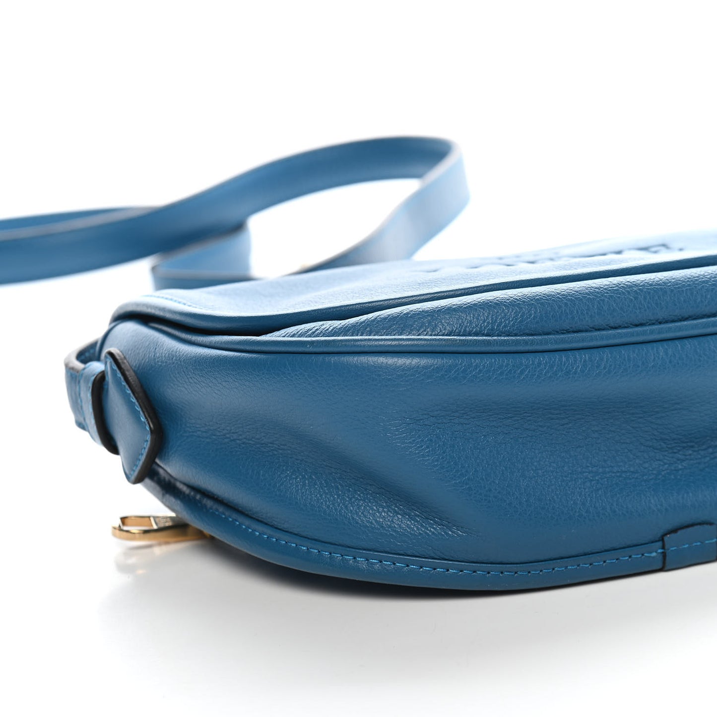 Calfskin Heritage Crossbody Bag Blue
