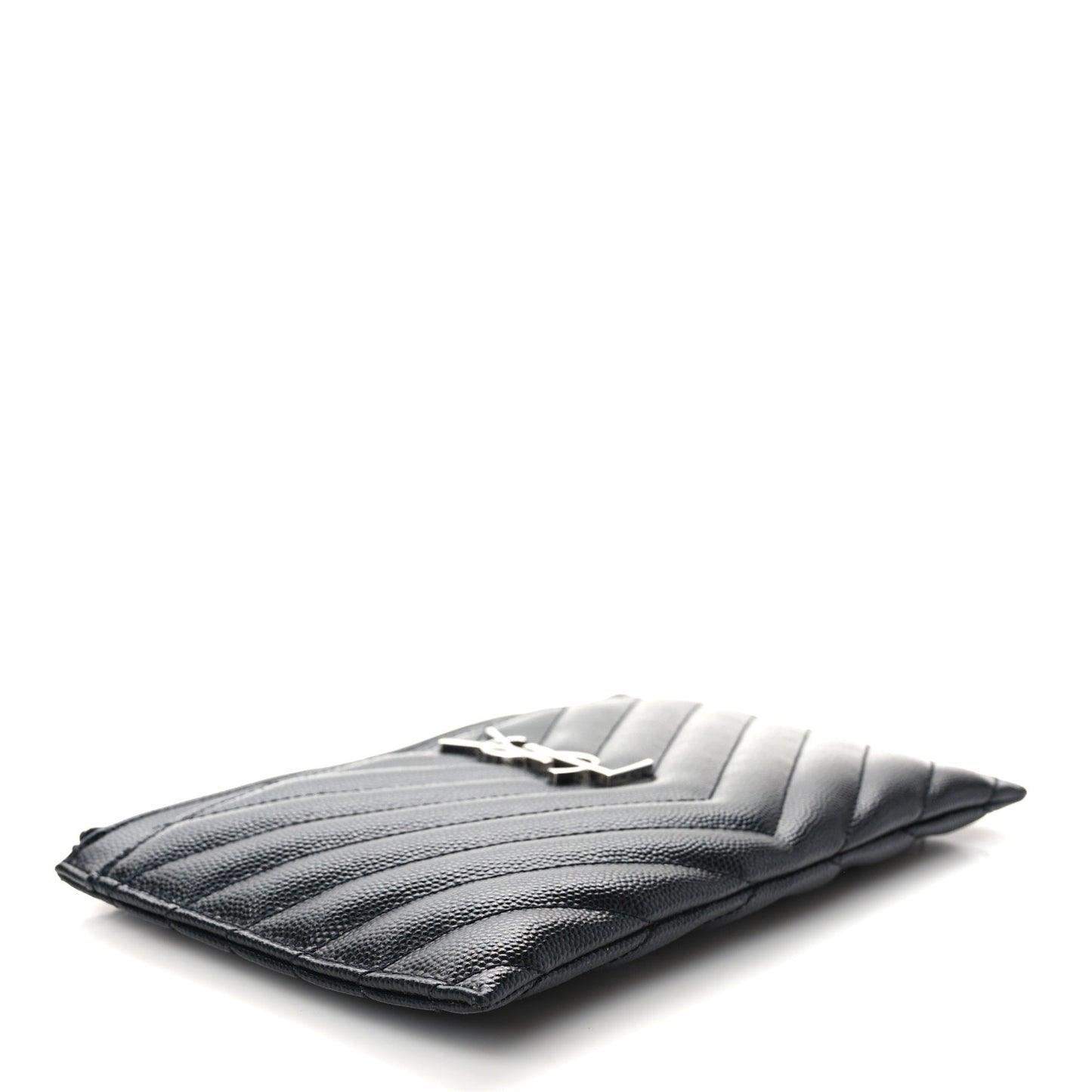 Grain De Poudre Chevron Monogram Bill Pouch Black