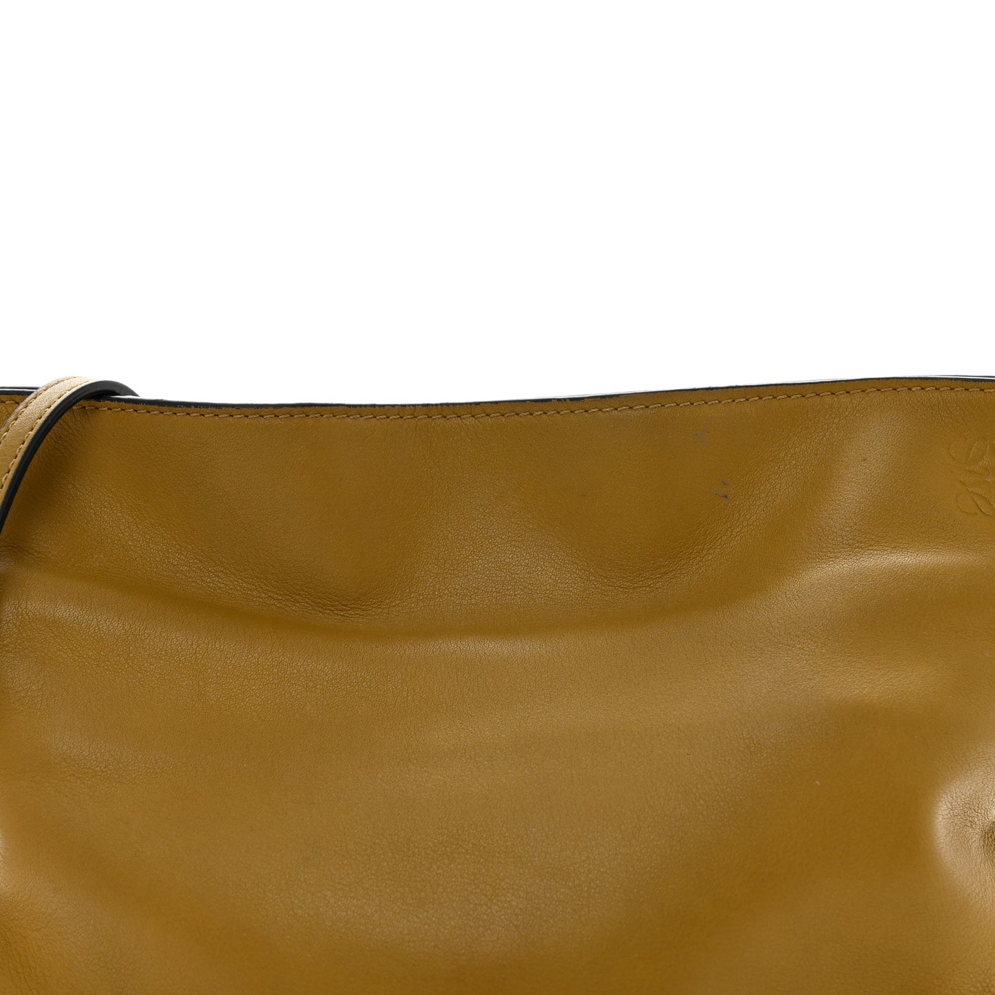 Calfskin Mini Flamenco Knot Clutch Ochre